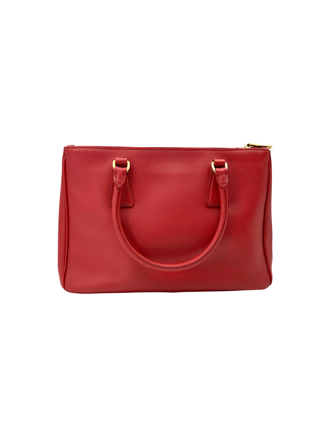 Prada Galleria Red Saffiano Leather Handle Bag PR370