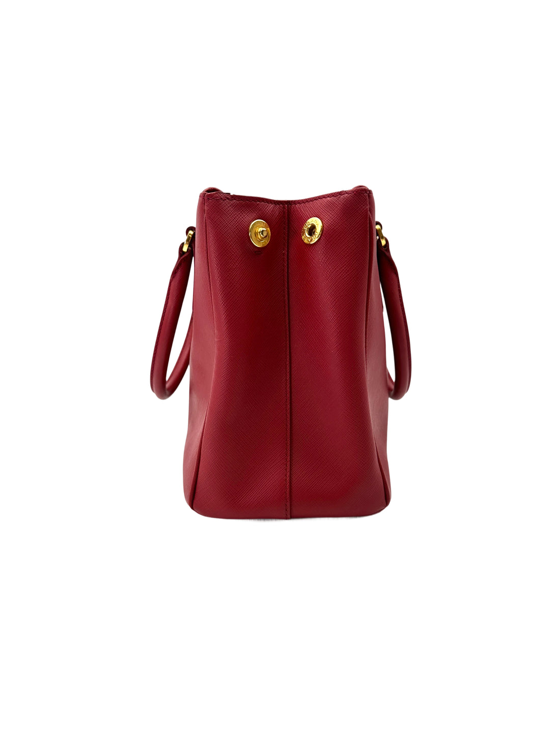 Prada Galleria Red Saffiano Leather Handle Bag PR370