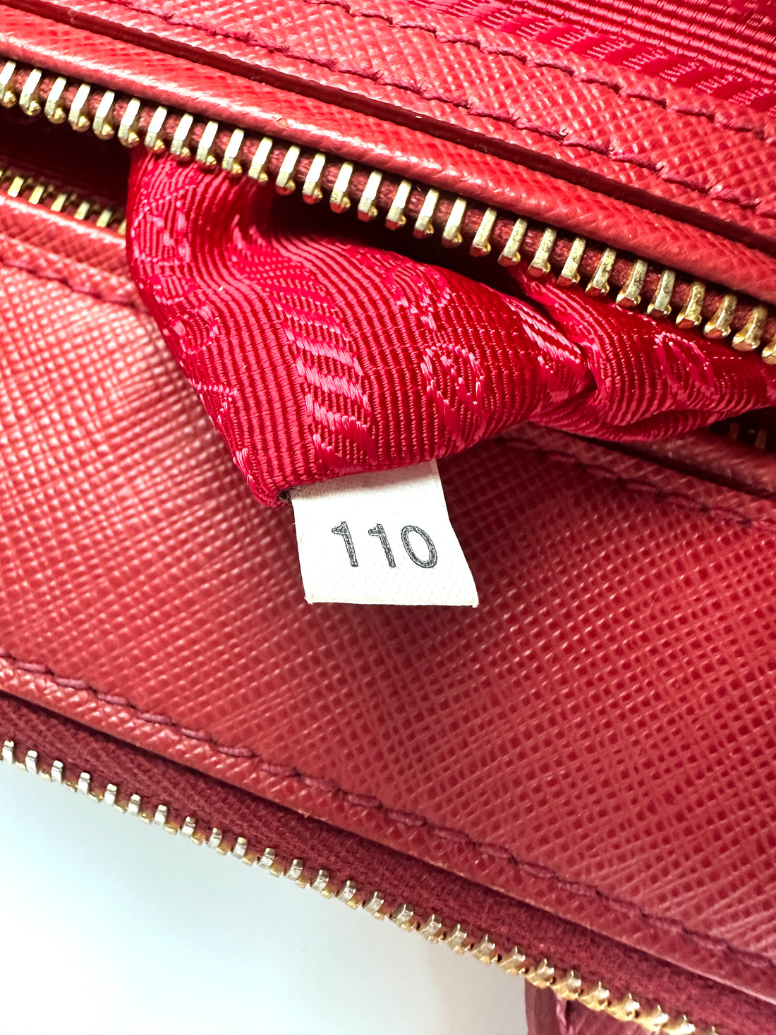 Prada Galleria Red Saffiano Leather Handle Bag PR370
