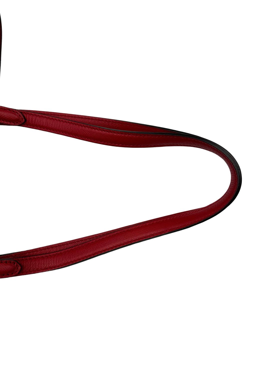 Prada Red Saffiano Soft Leather Handle Bag PR369