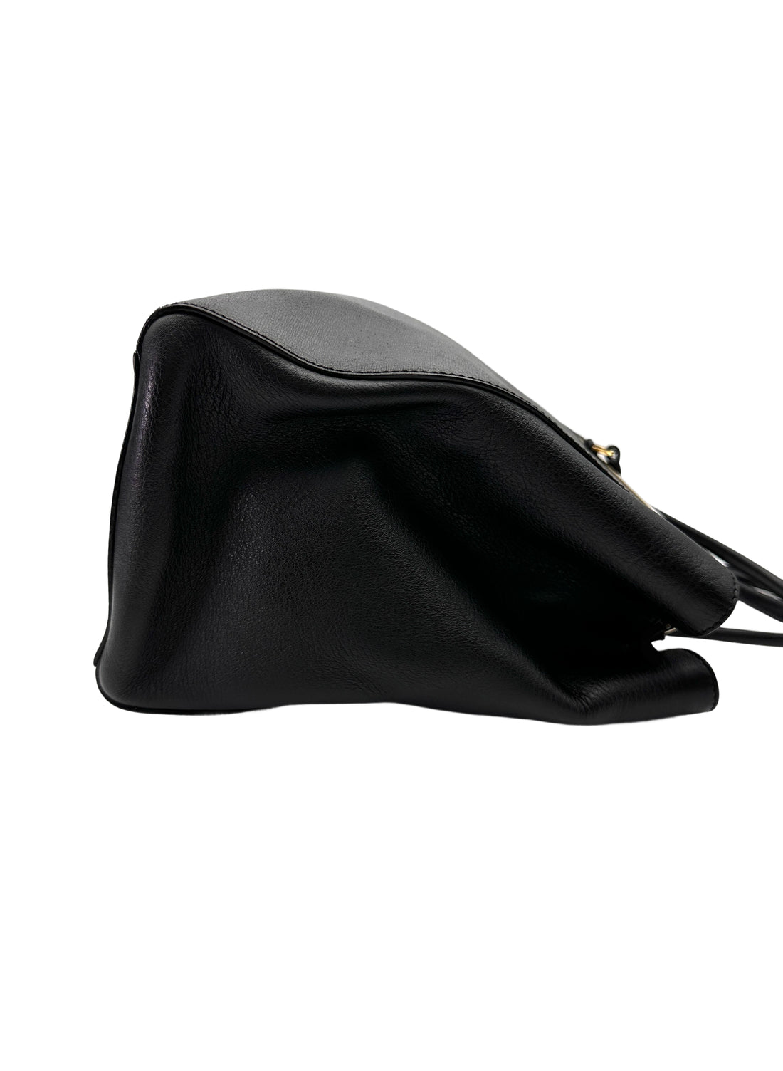 Fendi 2Jours Black Leather Tote Handle Bag FF106