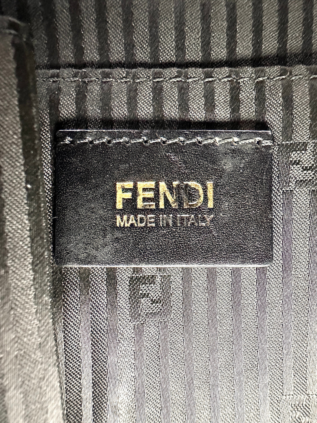 Fendi 2Jours Black Leather Tote Handle Bag FF106