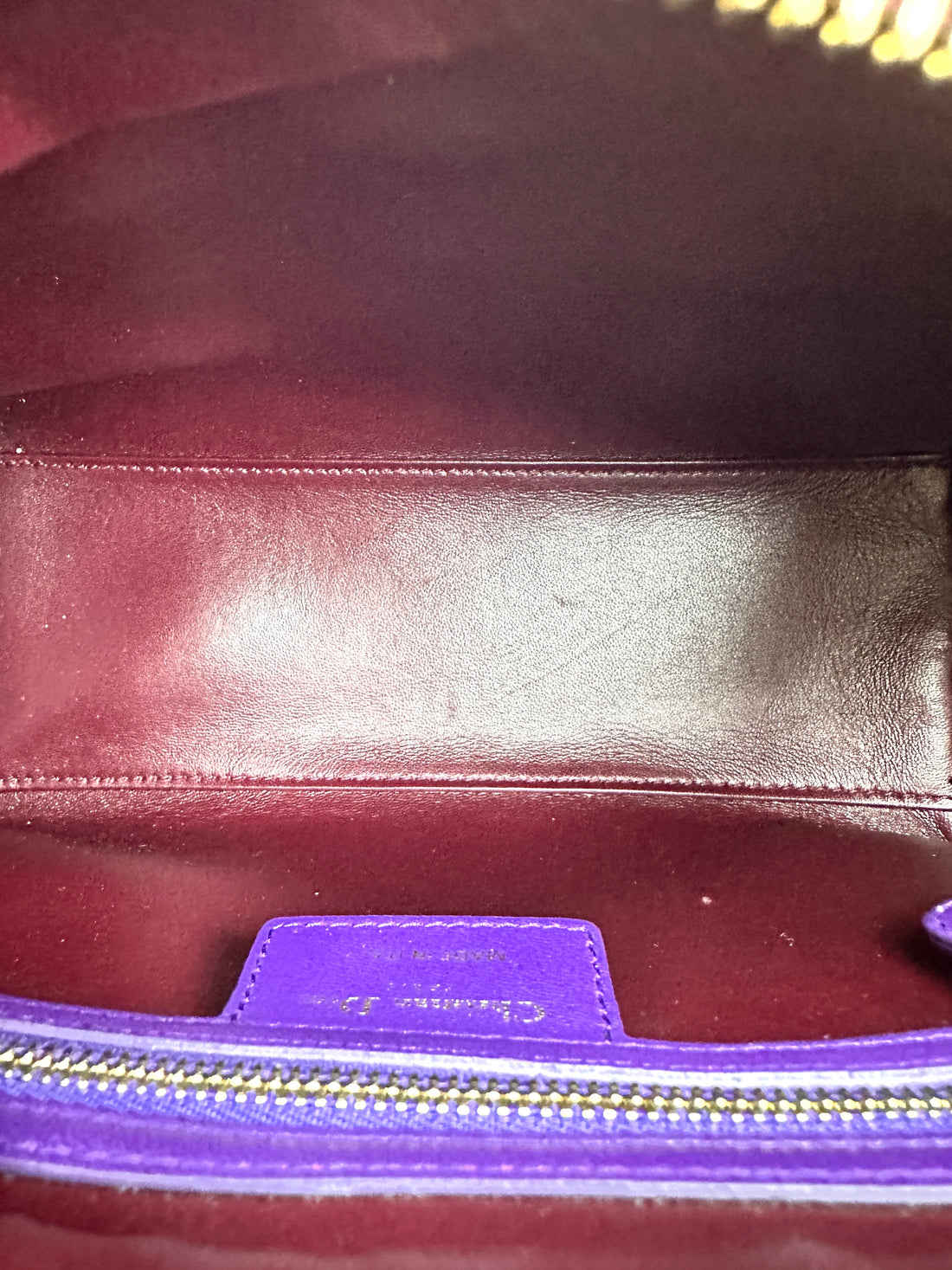 Christian Dior Lady Dior Red Cannage Leather Handle Bag With Silver Charms DR745