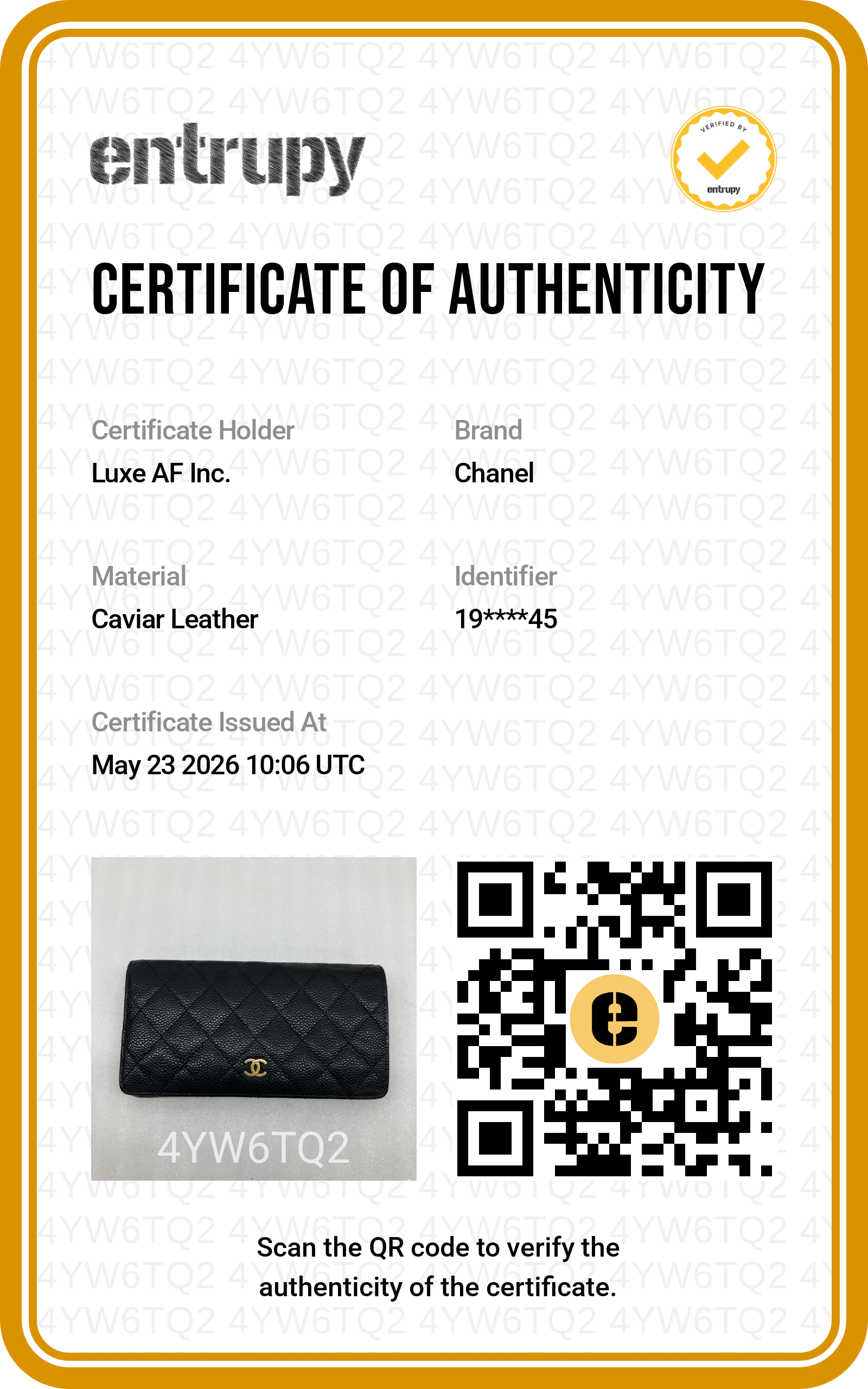Chanel Black Quilted Leather Long Wallet(19***45) CC2003