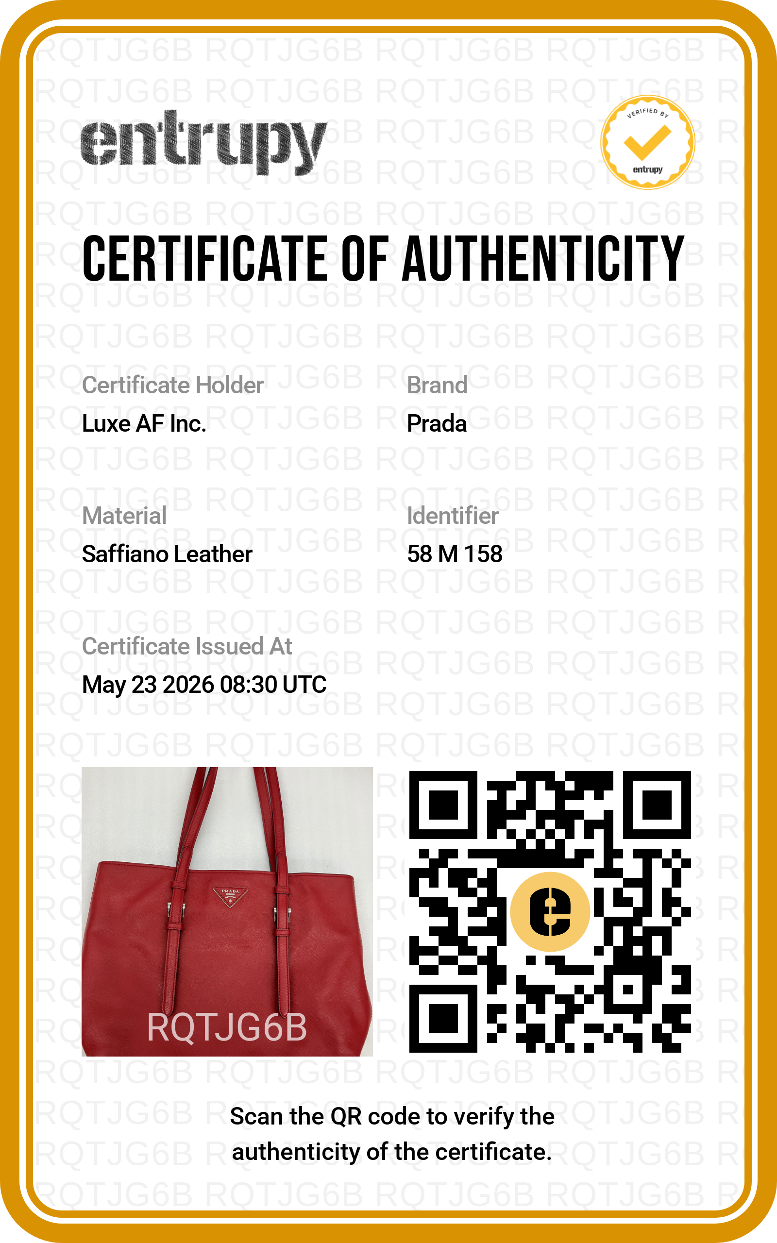 Prada Red Saffiano Soft Leather Handle Bag PR369