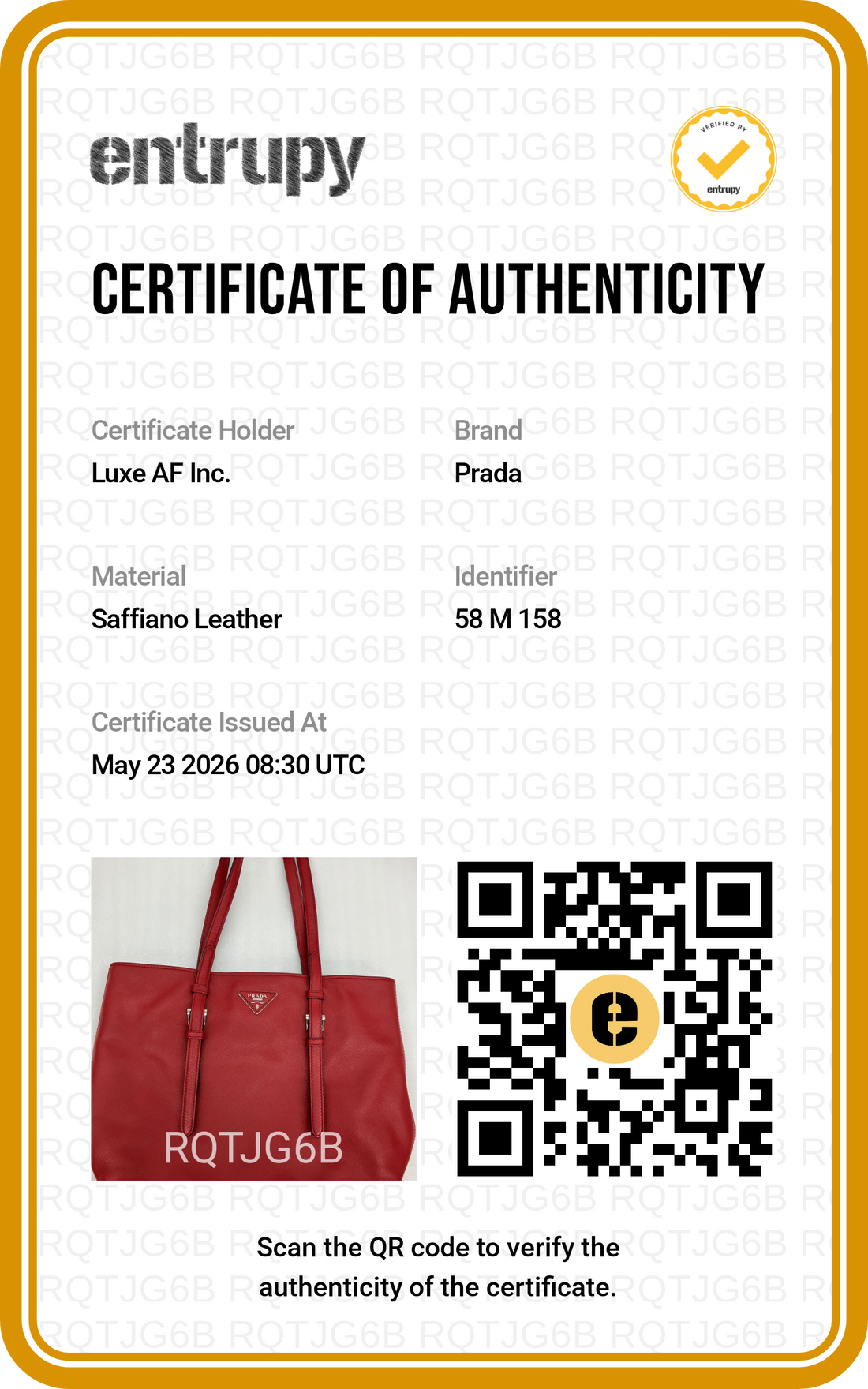 Prada Red Saffiano Soft Leather Handle Bag PR369