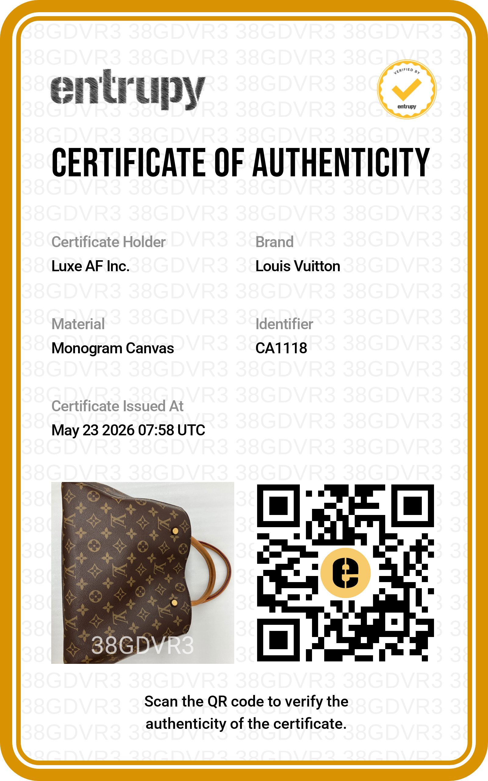 Louis Vuitton Montaigne MM Monogram Canvas Handle Bag LV2805