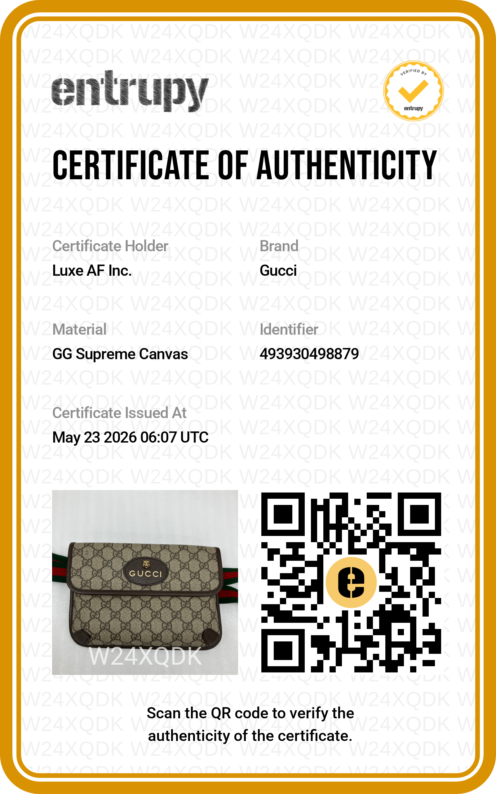 Gucci Neo GG Supreme Canvas Belt Bag GG1068