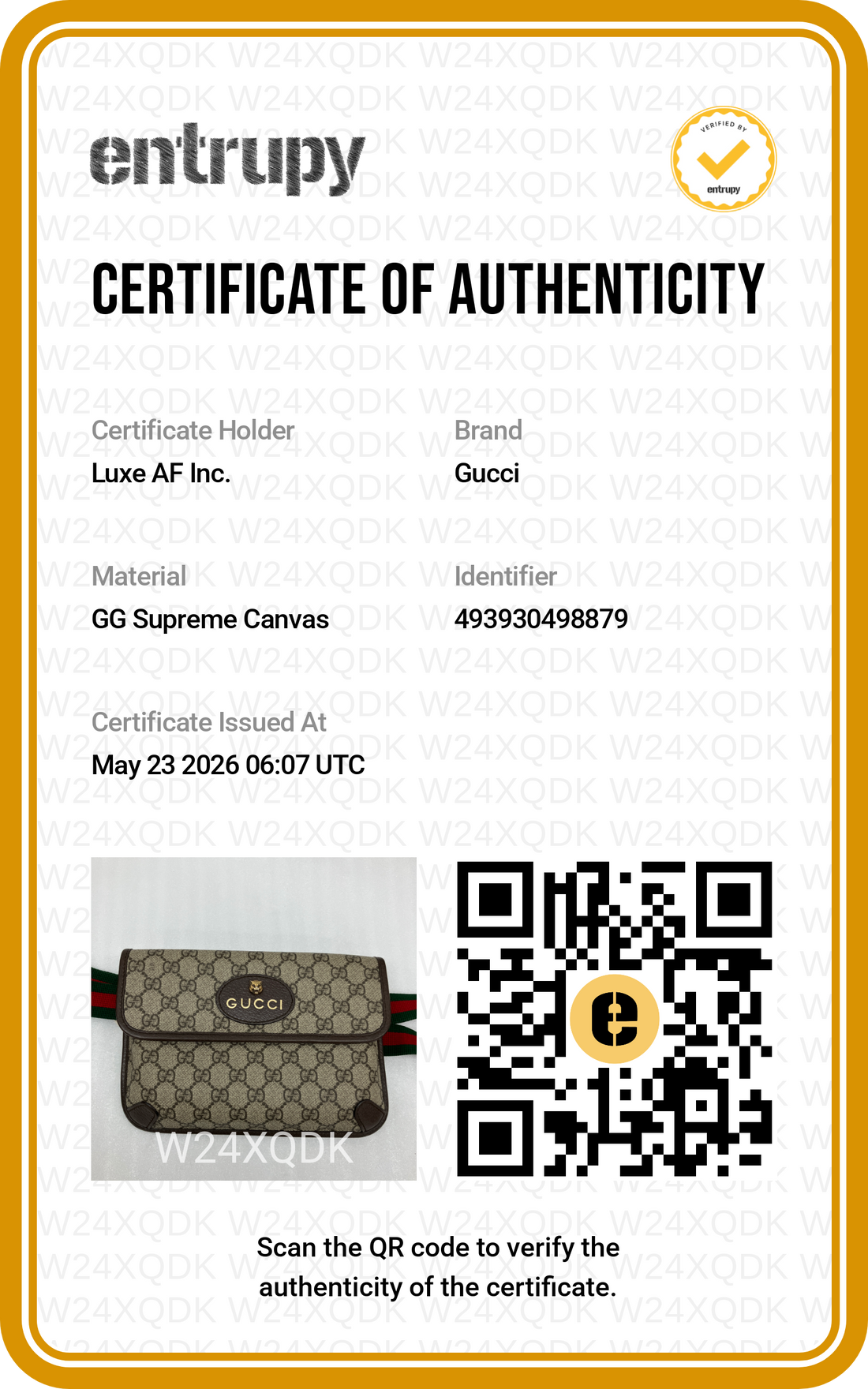Gucci Neo GG Supreme Canvas Belt Bag GG1068