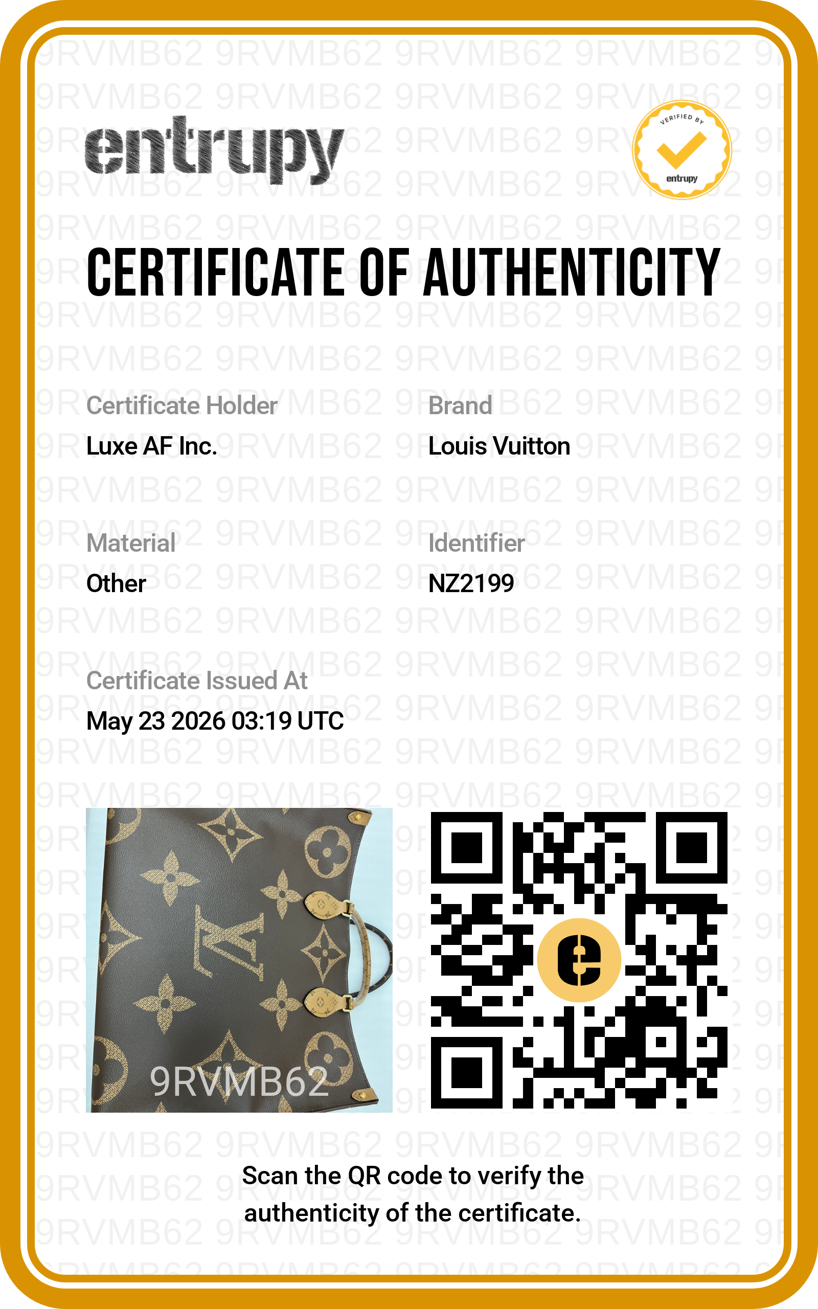 Louis Vuitton Onthego GM Monogram Canvas Handle Bag LV2806