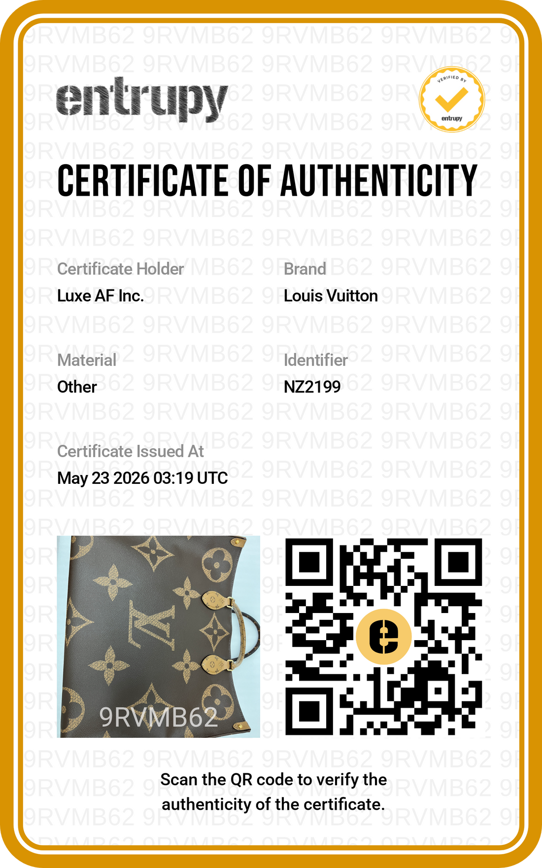 Louis Vuitton Onthego GM Monogram Canvas Handle Bag LV2806