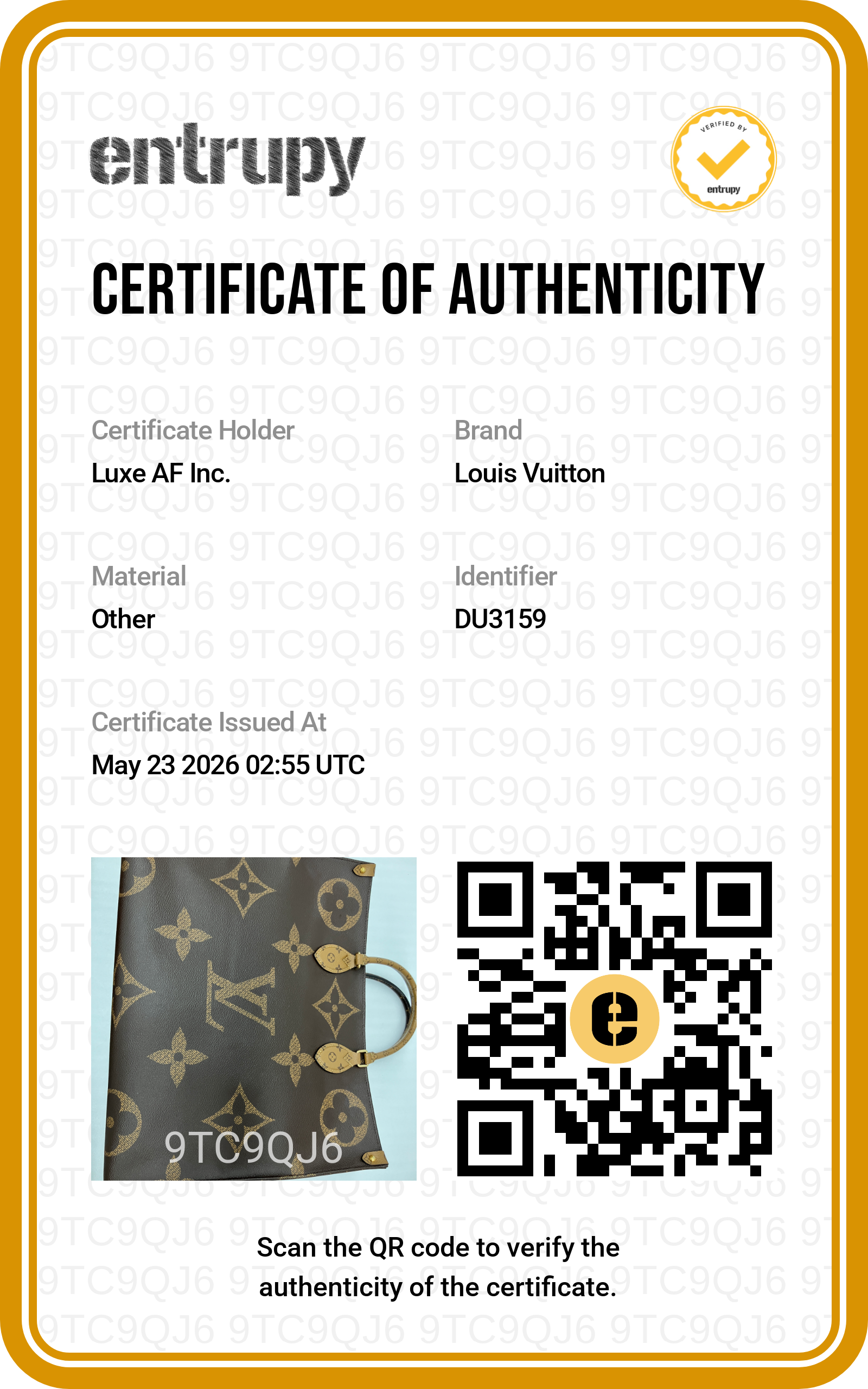 Louis Vuitton Onthego GM Monogram Canvas Handle Bag LV2865