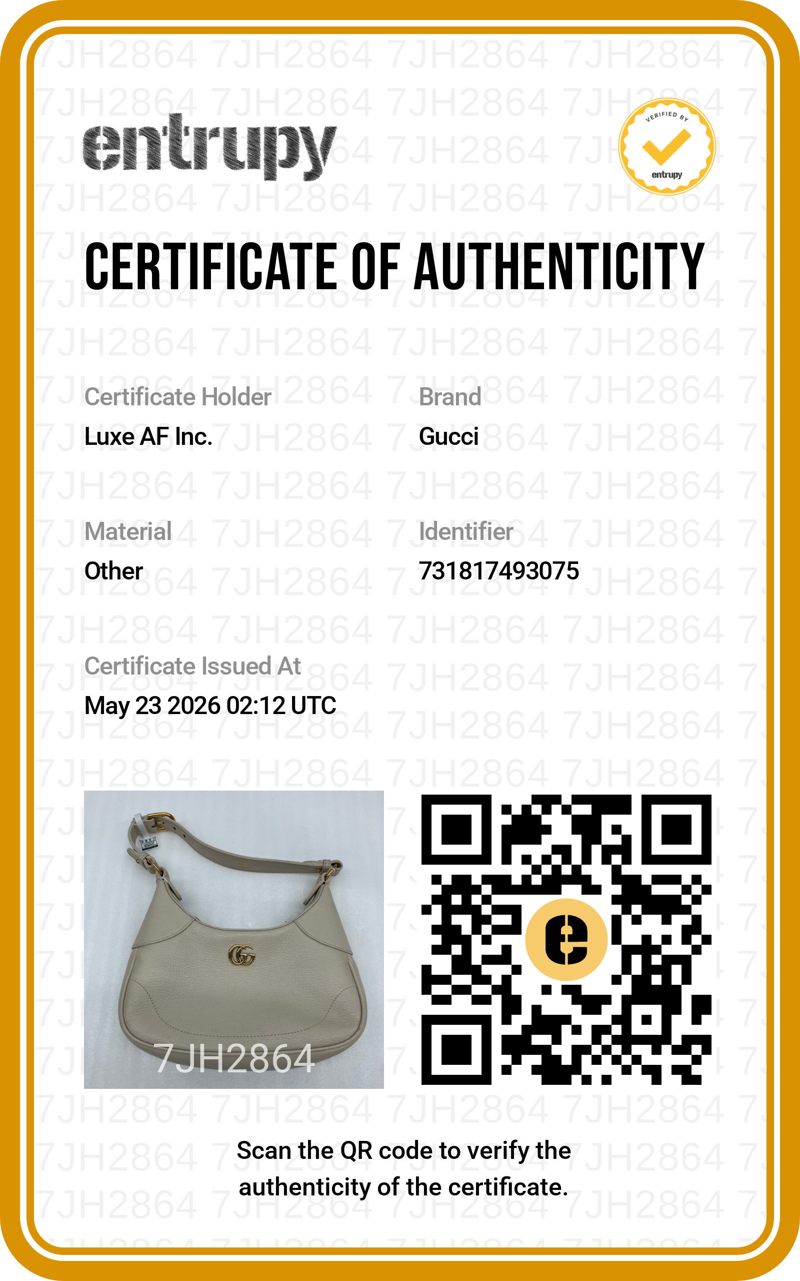 Gucci Aphrodite White Leather Shoulder Bag GG1073