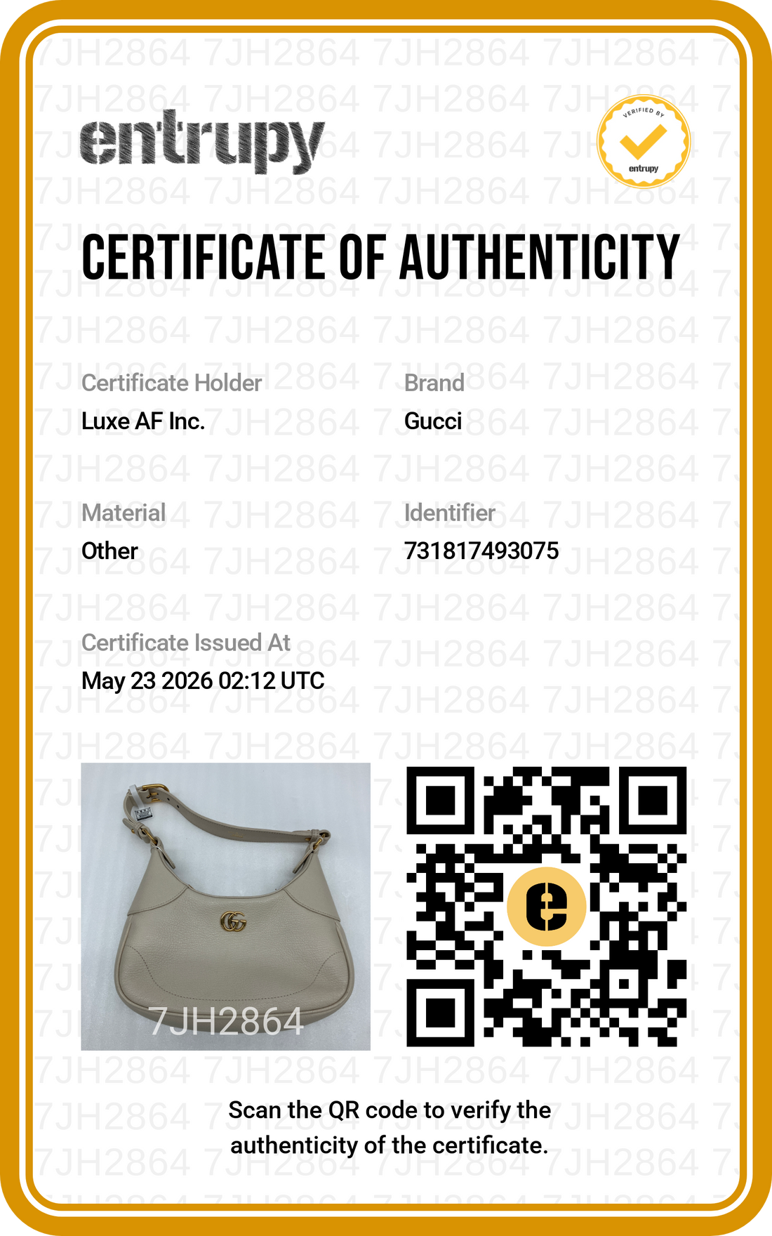 Gucci Aphrodite White Leather Shoulder Bag GG1073