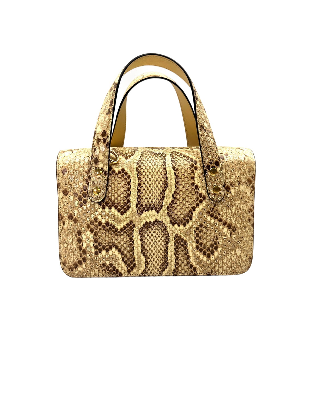 Gucci Horsebit 1955 Python Leather Handle Bag GG1076