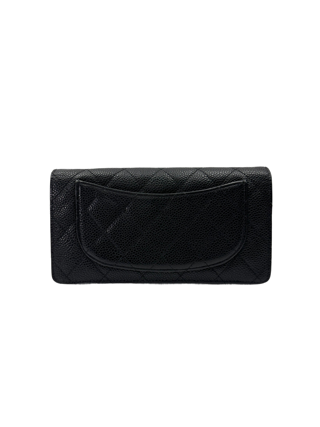 Chanel Black Quilted Leather Long Wallet(19***45) CC2003