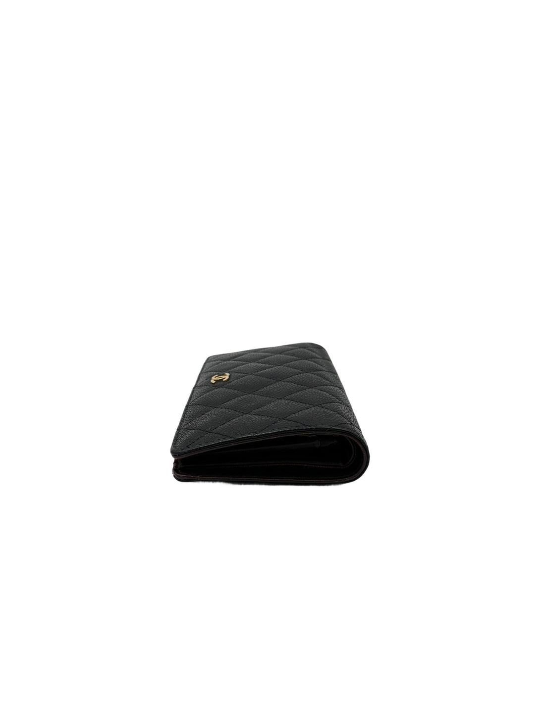 Chanel Black Quilted Leather Long Wallet(19***45) CC2003