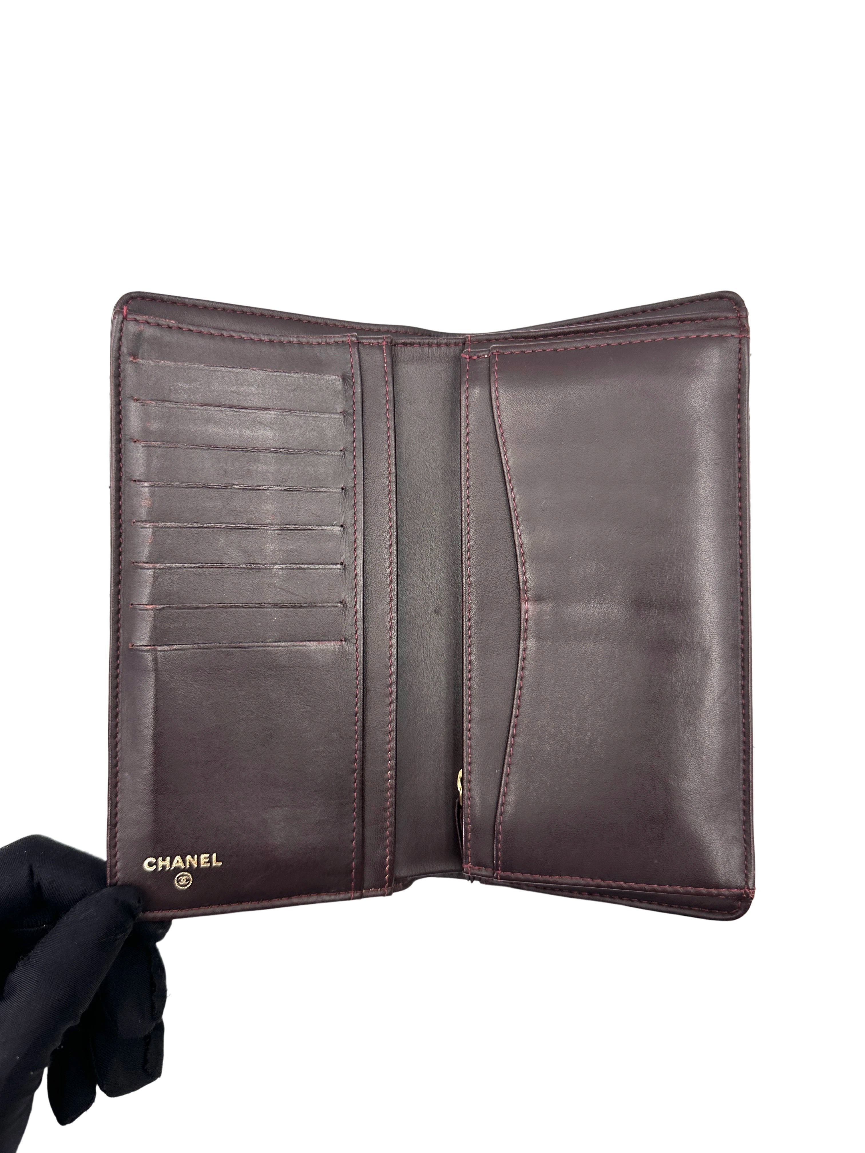 Chanel Black Quilted Leather Long Wallet(19***45) CC2003