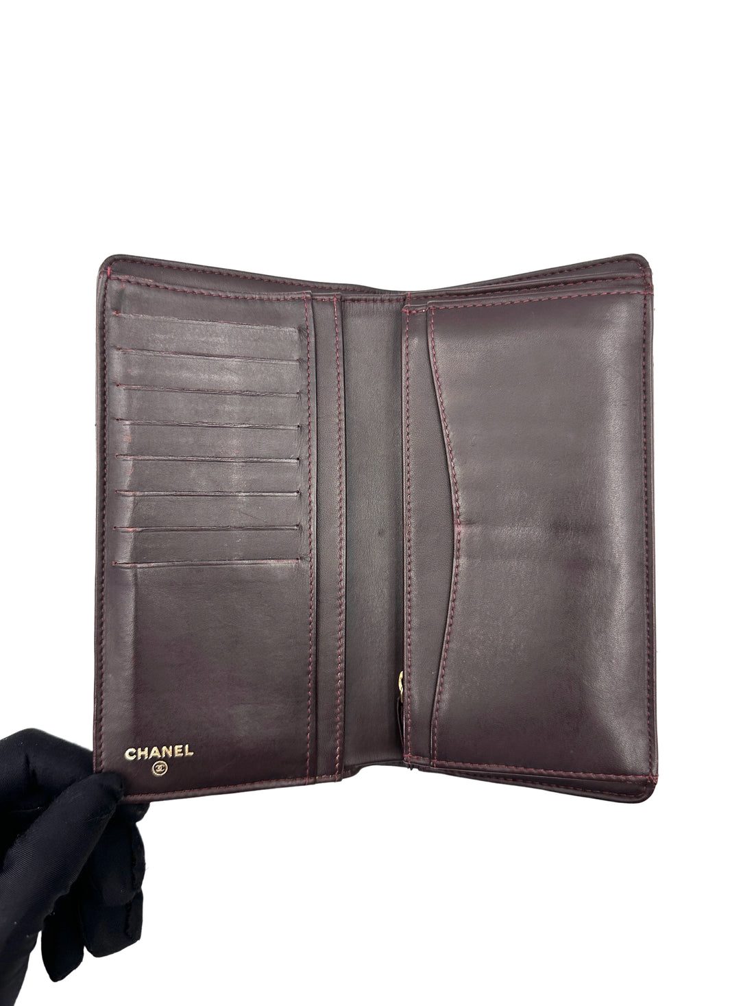 Chanel Black Quilted Leather Long Wallet(19***45) CC2003
