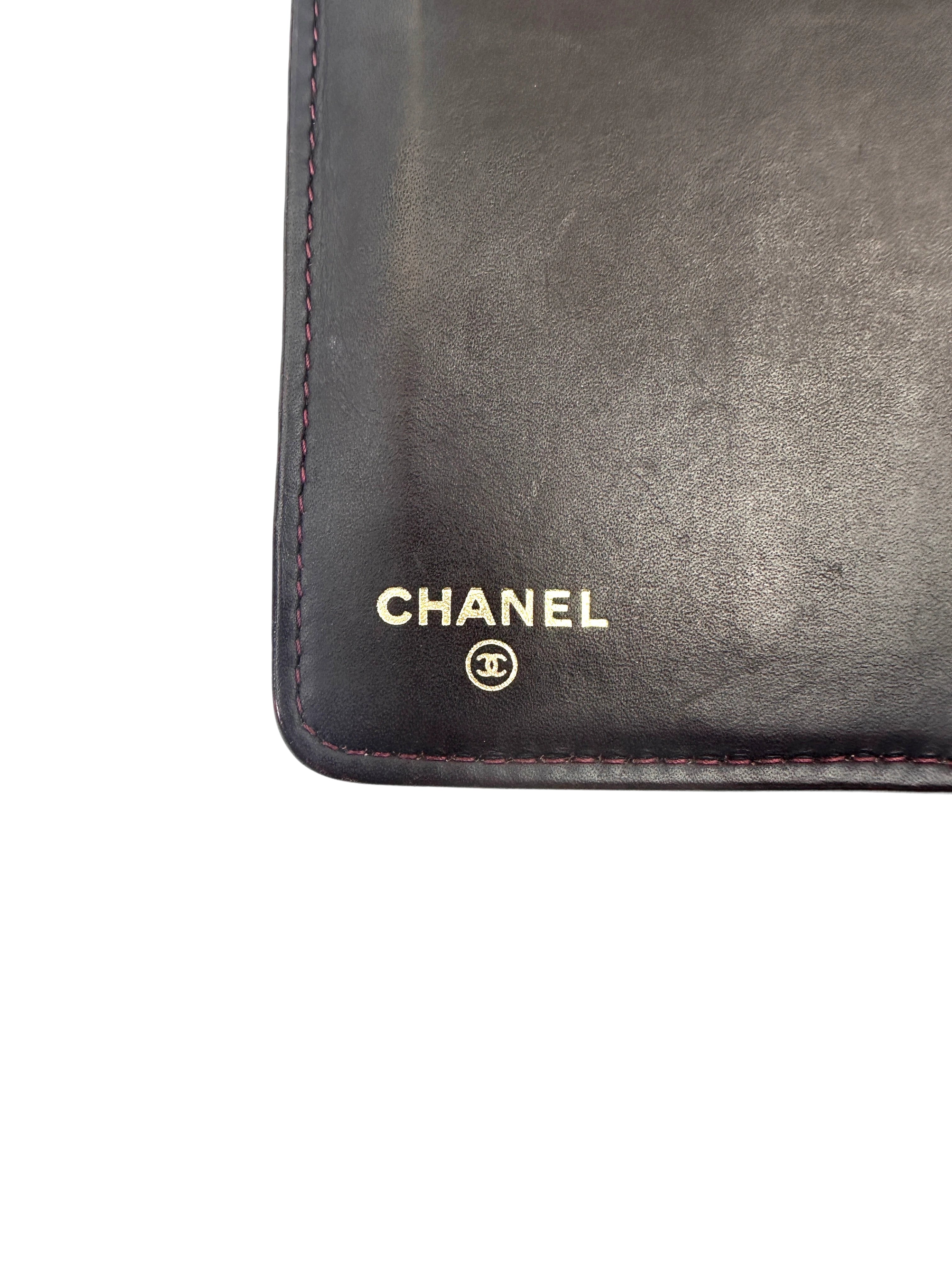 Chanel Black Quilted Leather Long Wallet(19***45) CC2003