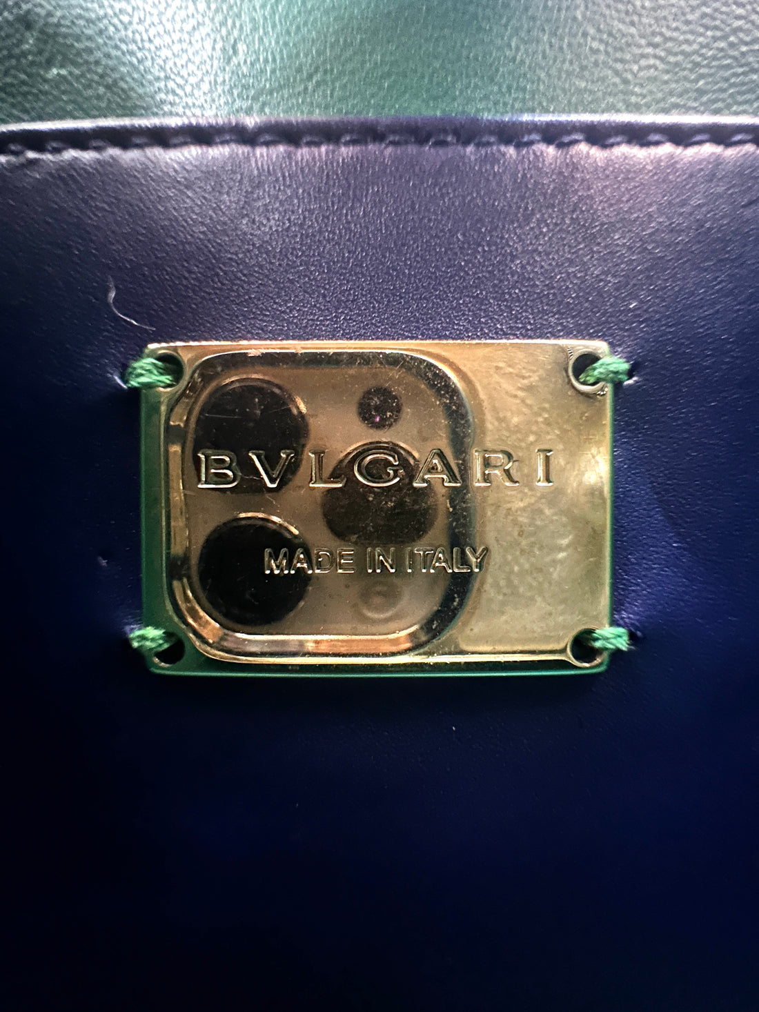 Bvlgari Serpenti Flower Blue Leather Galuchat Stingray Handle Bag BS42