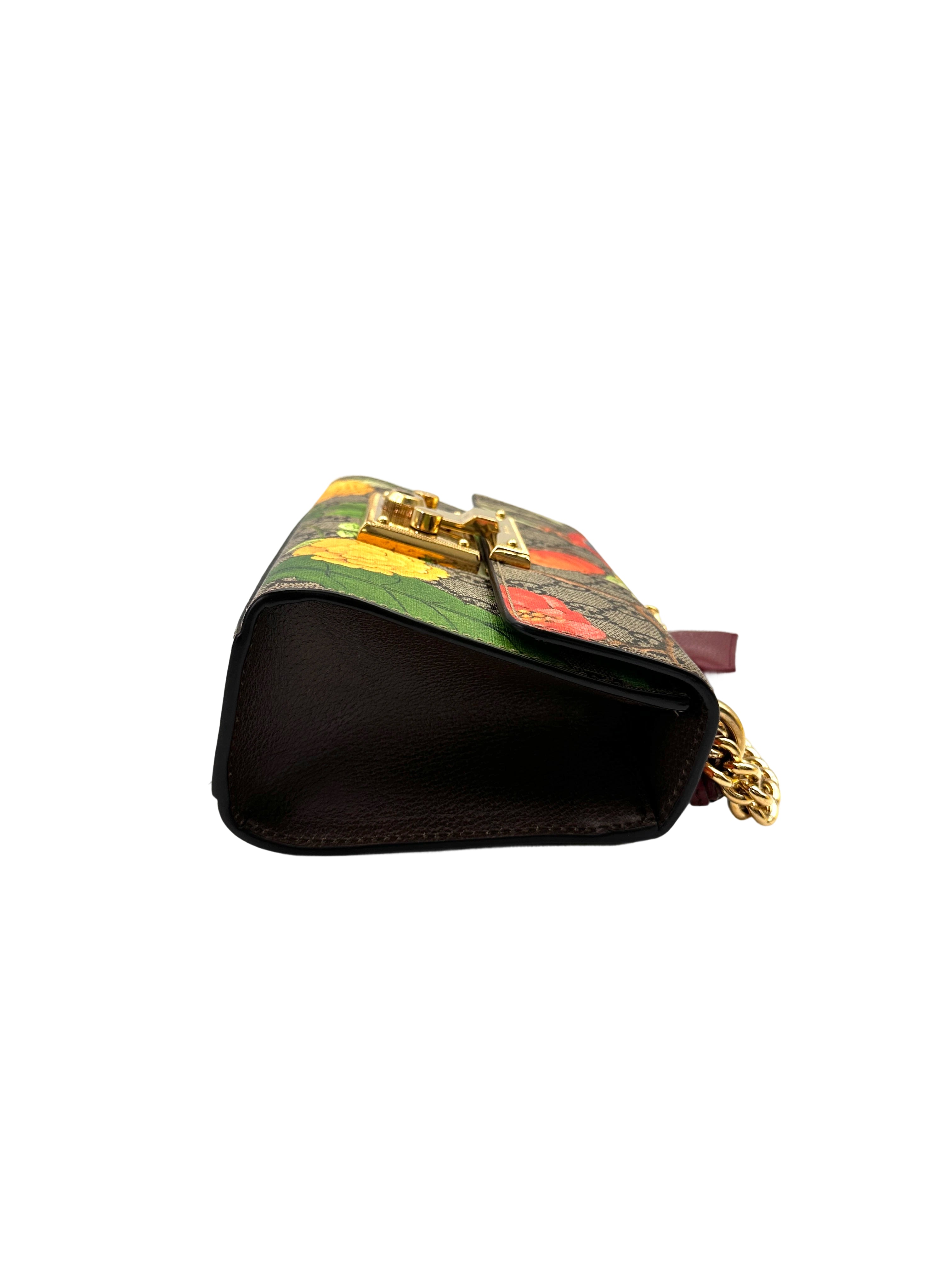 Gucci Padlock Floral Bird GG Canvas Small Size Shoulder Bag GG1085