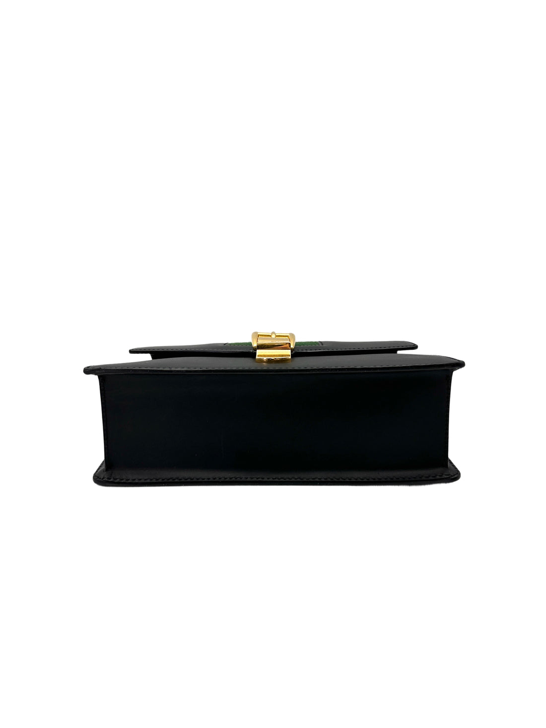 Gucci Sylvie Black Leather Medium Size Shoulder Bag GG1084