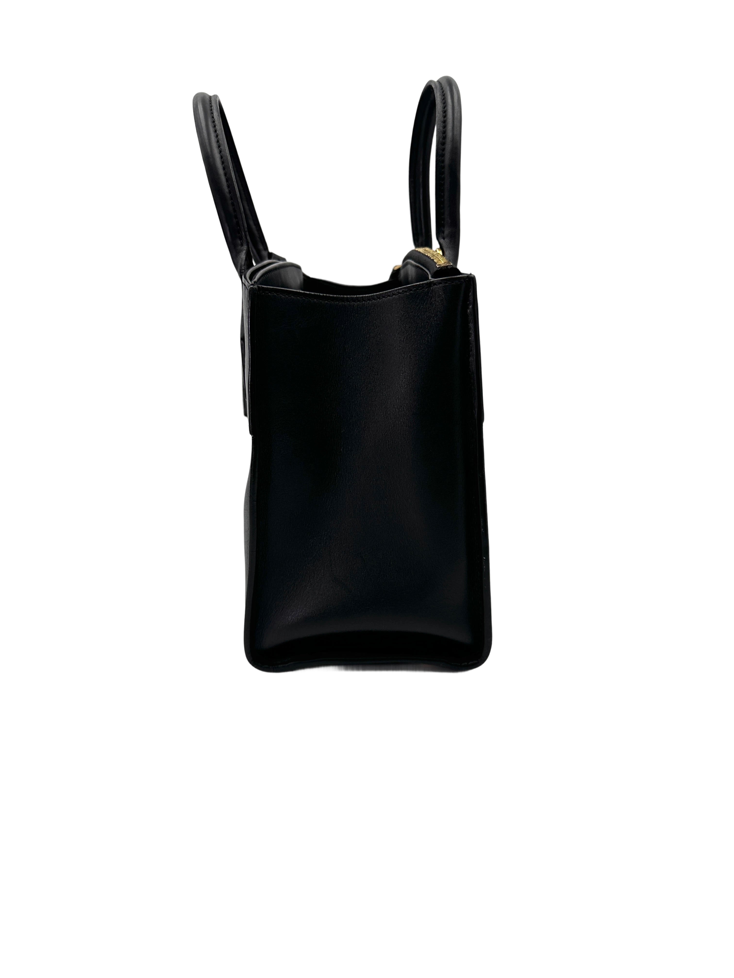 Louis Vuitton City Steamer MM Black Grained Leather Handle Bag LV2810