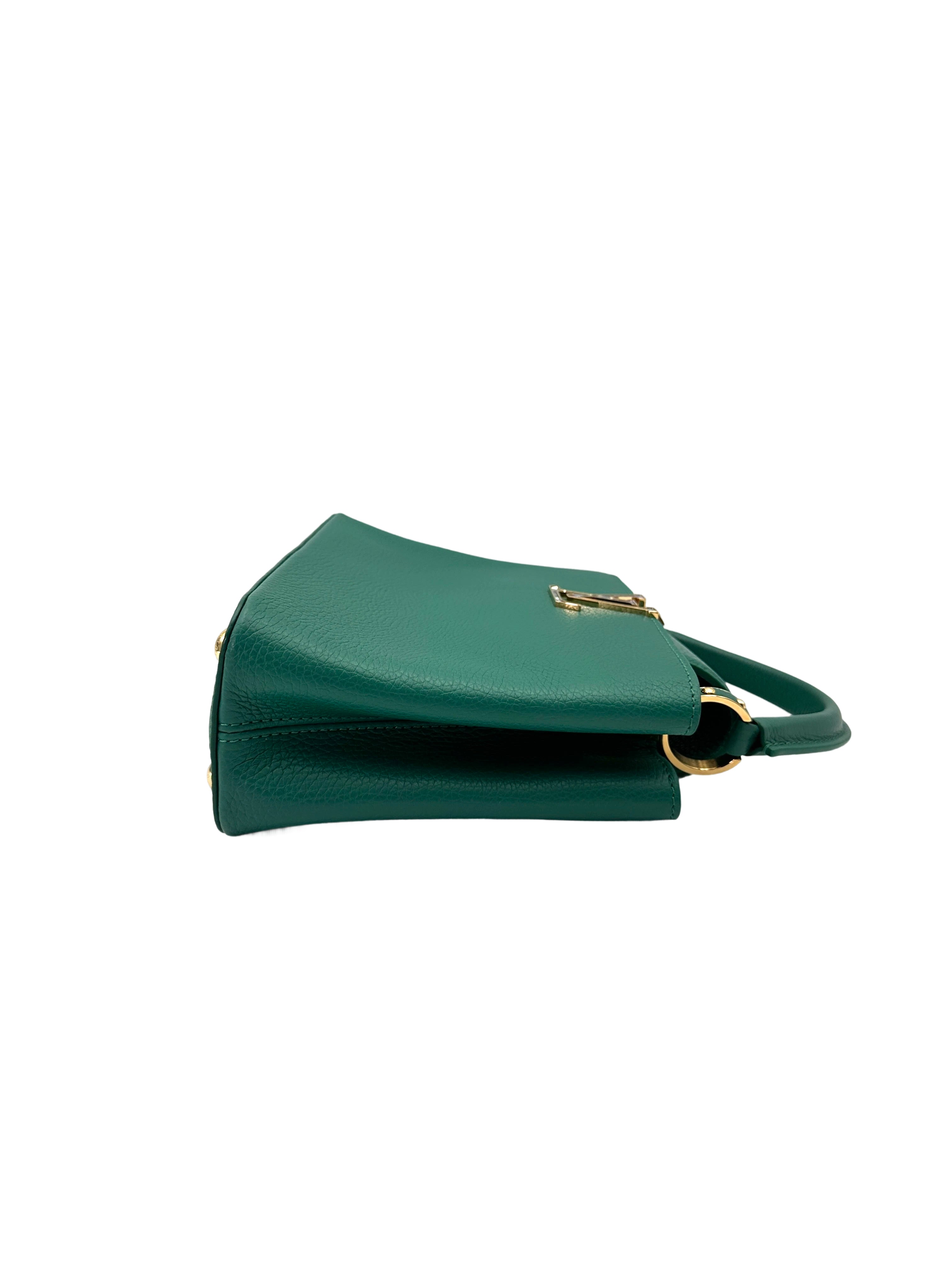Louis Vuitton Capucines BB Green Leather Handle Bag LV2811