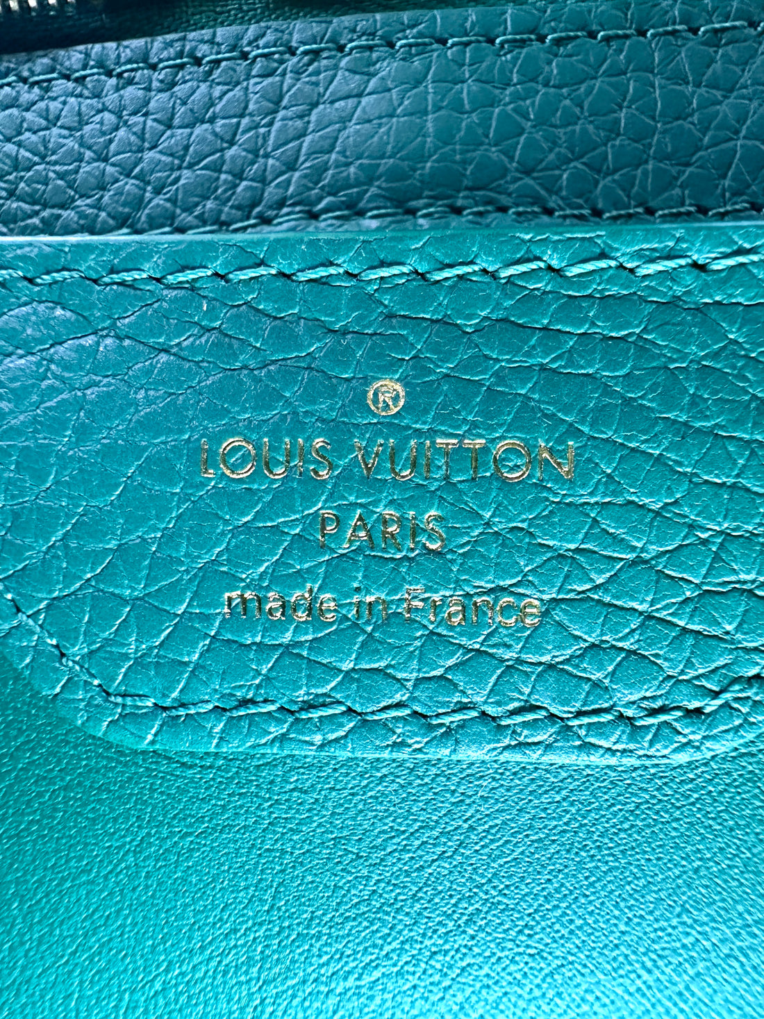 Louis Vuitton Capucines BB Green Leather Handle Bag LV2811