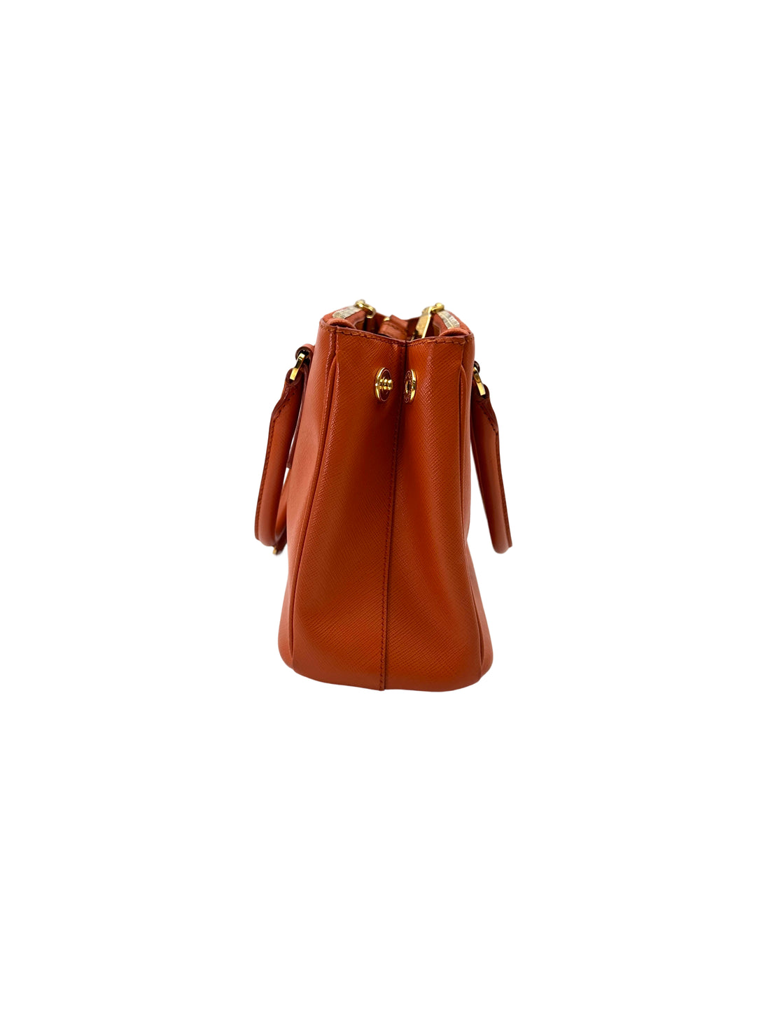 Prada Galleria Orange Saffiano Leather Handle Bag PR374