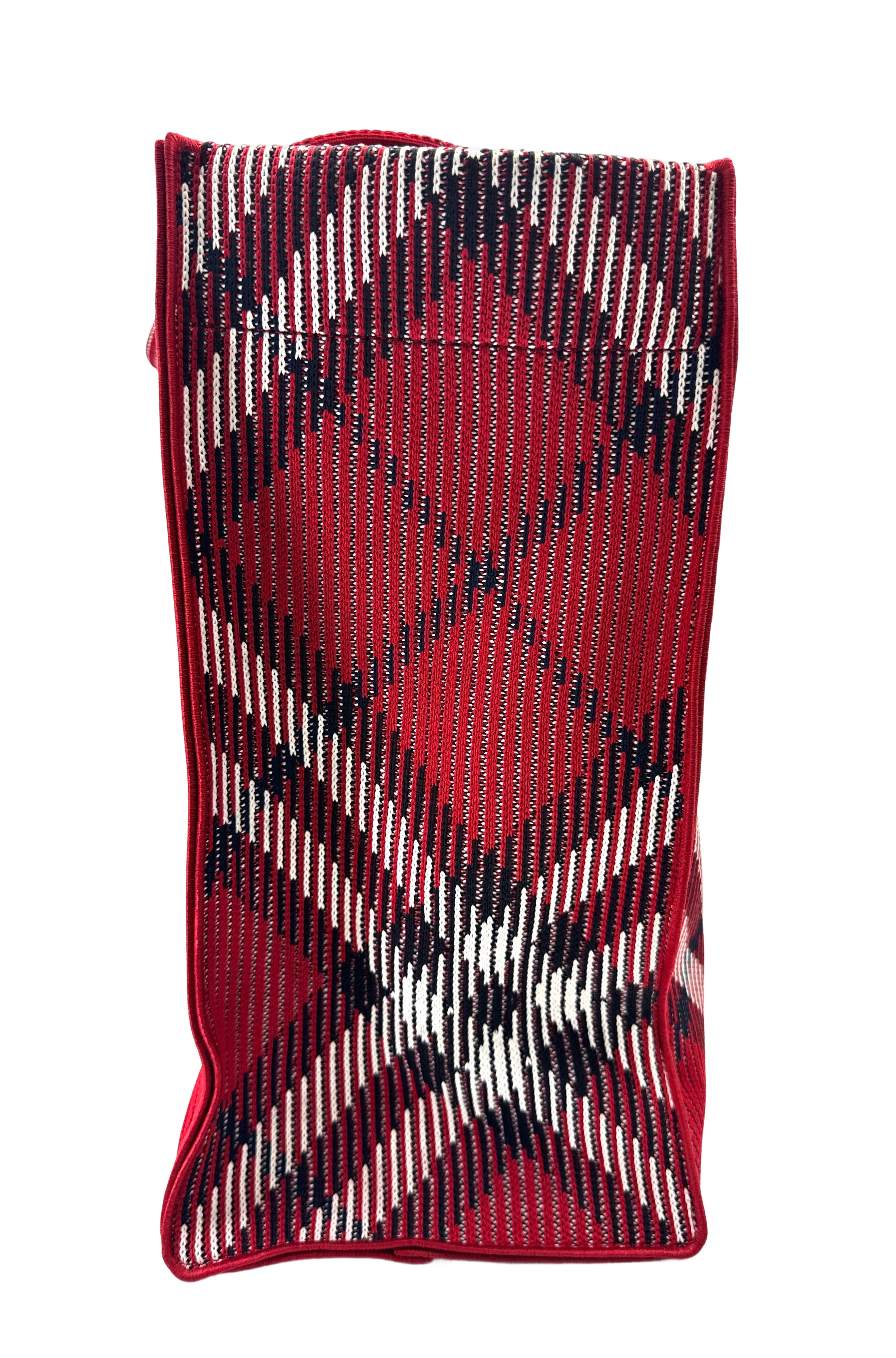 Burberry Red Nova Check Canvas Handle Bag BR59