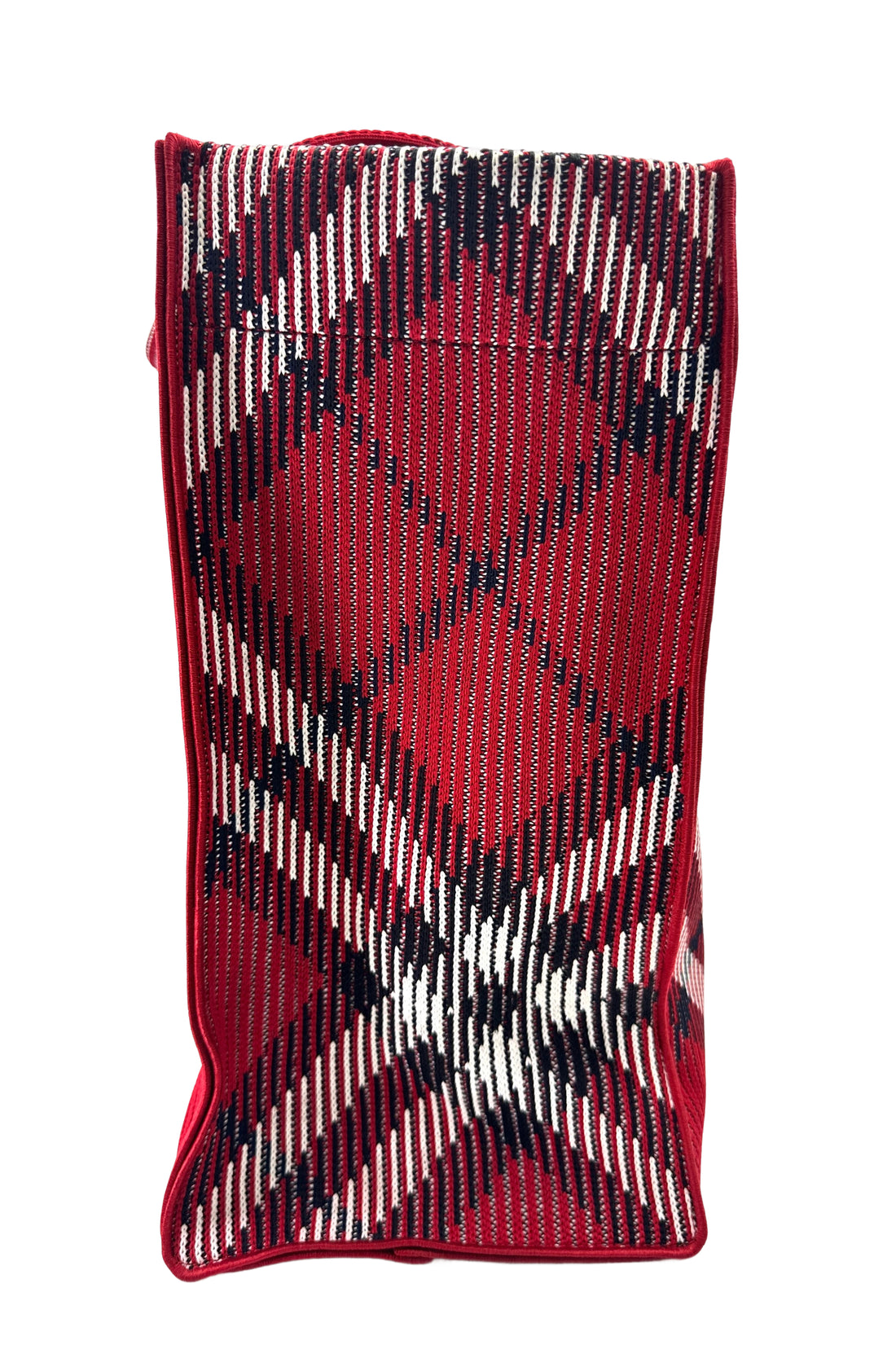 Burberry Red Nova Check Canvas Handle Bag BR59
