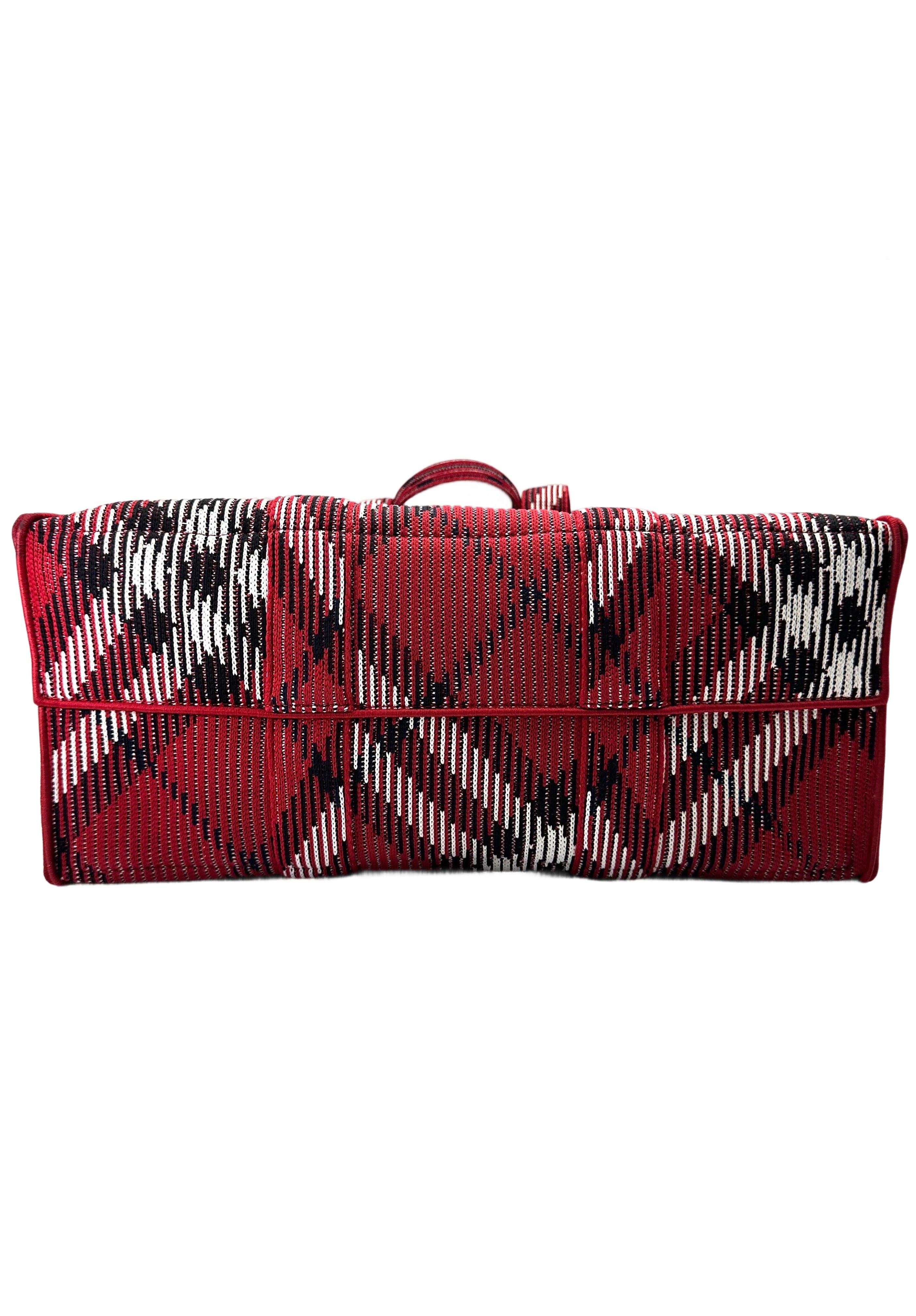 Burberry Red Nova Check Canvas Handle Bag BR59