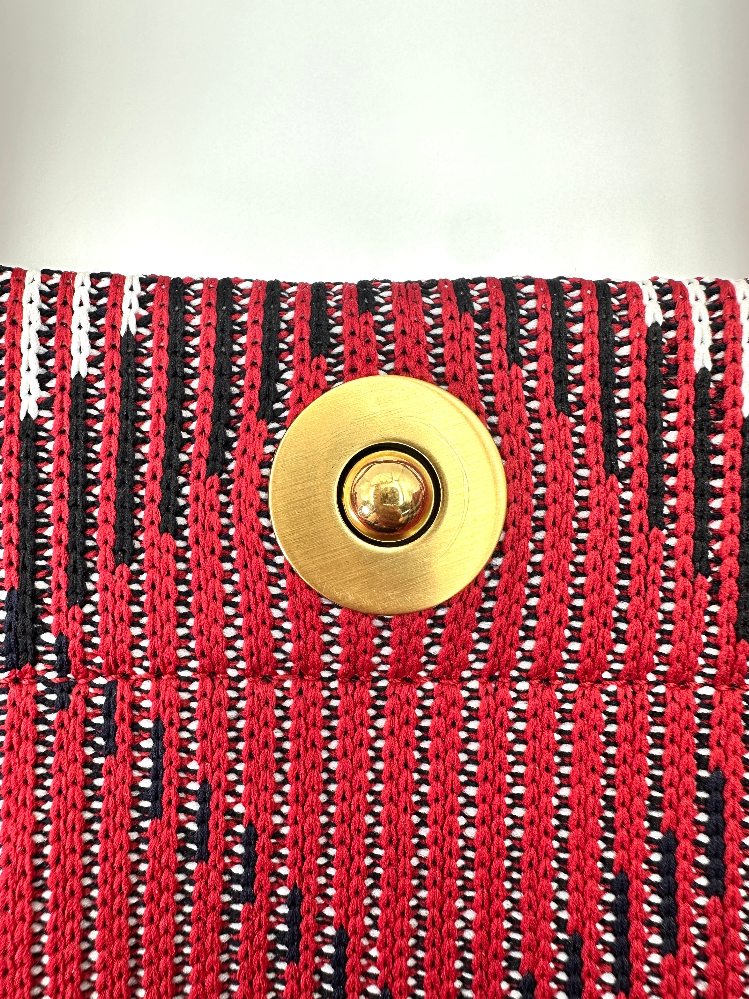 Burberry Red Nova Check Canvas Handle Bag BR59