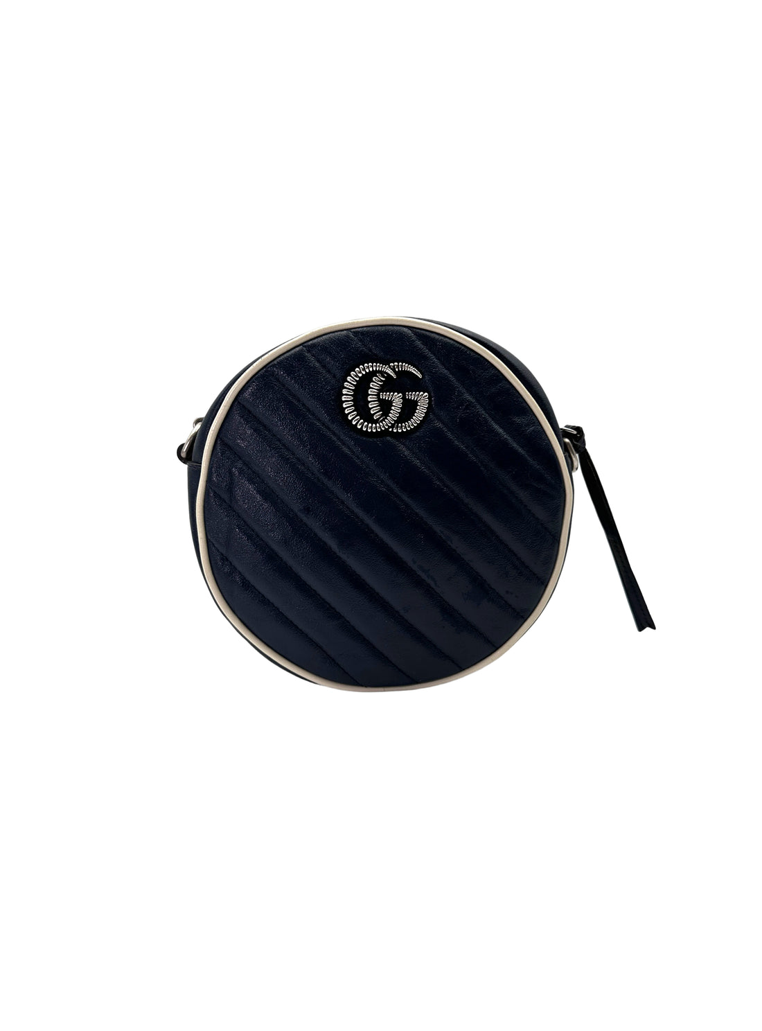 Gucci GG Marmont Blue Matelasse Leather Round Bag GG1088