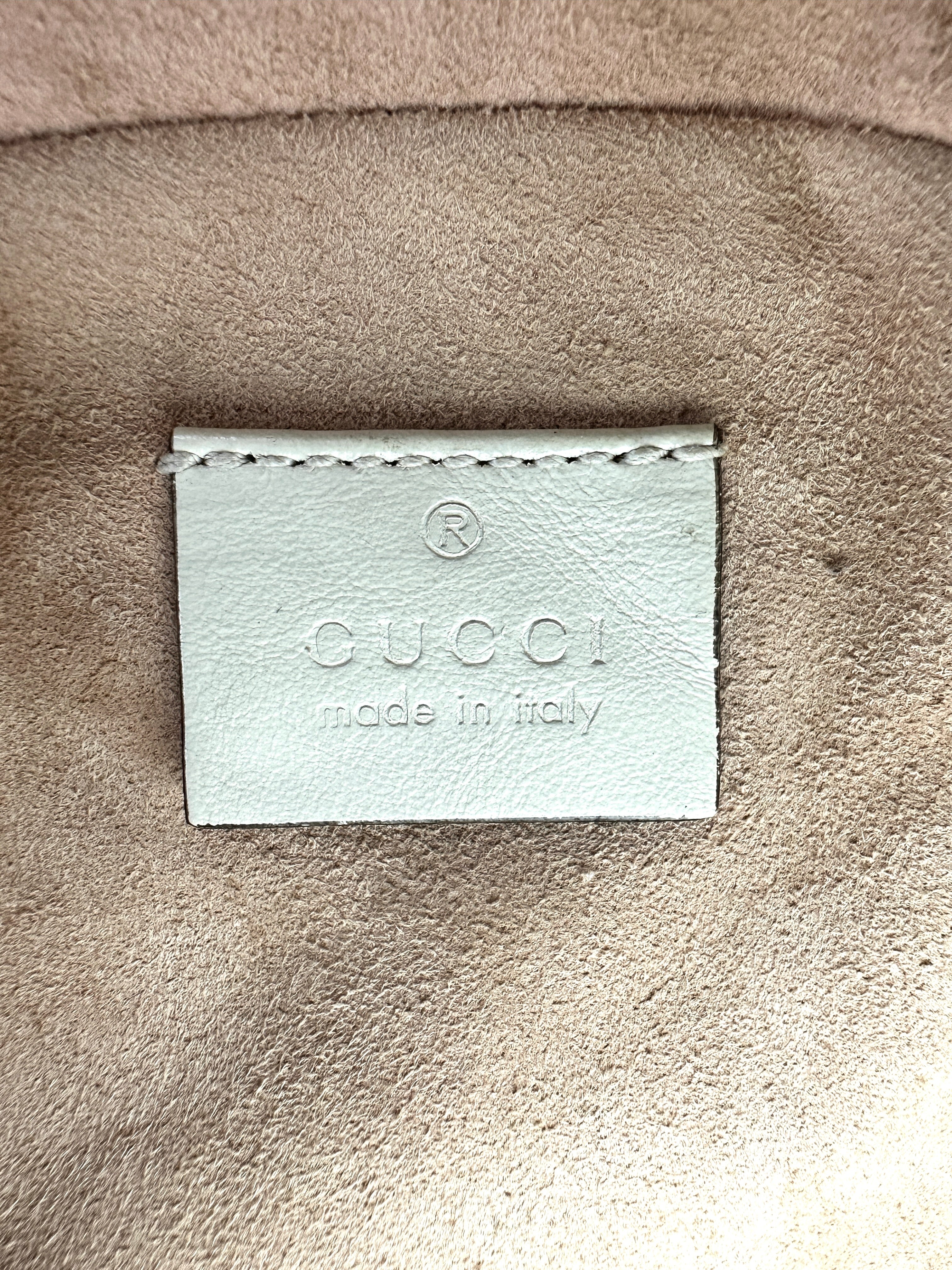 Gucci GG Marmont Blue Matelasse Leather Round Bag GG1088