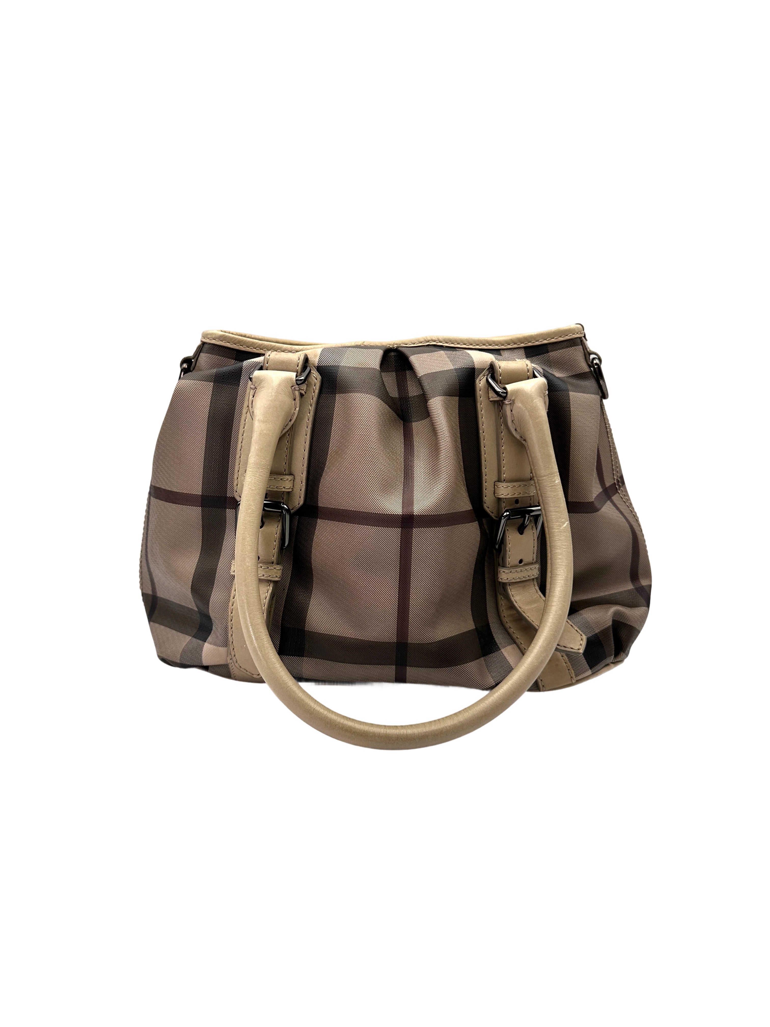Burberry Smoked Check Coated Canvas Bucket Bag BR60