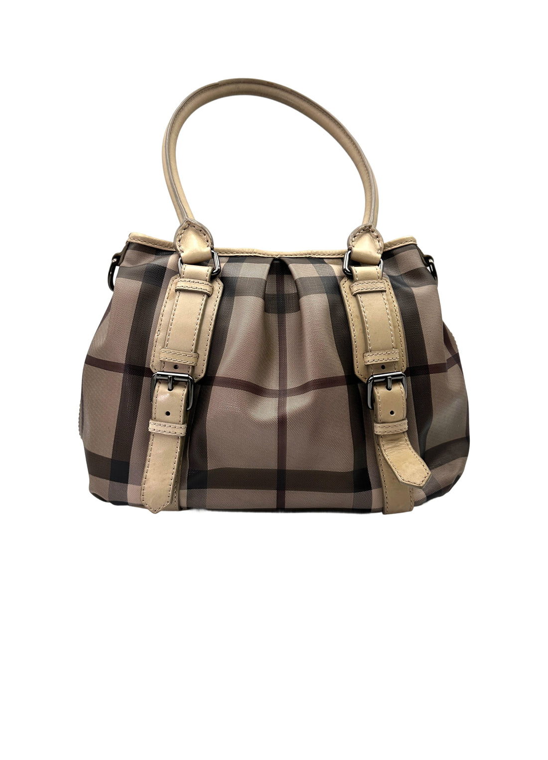 Burberry Smoked Check Coated Canvas Bucket Bag BR60