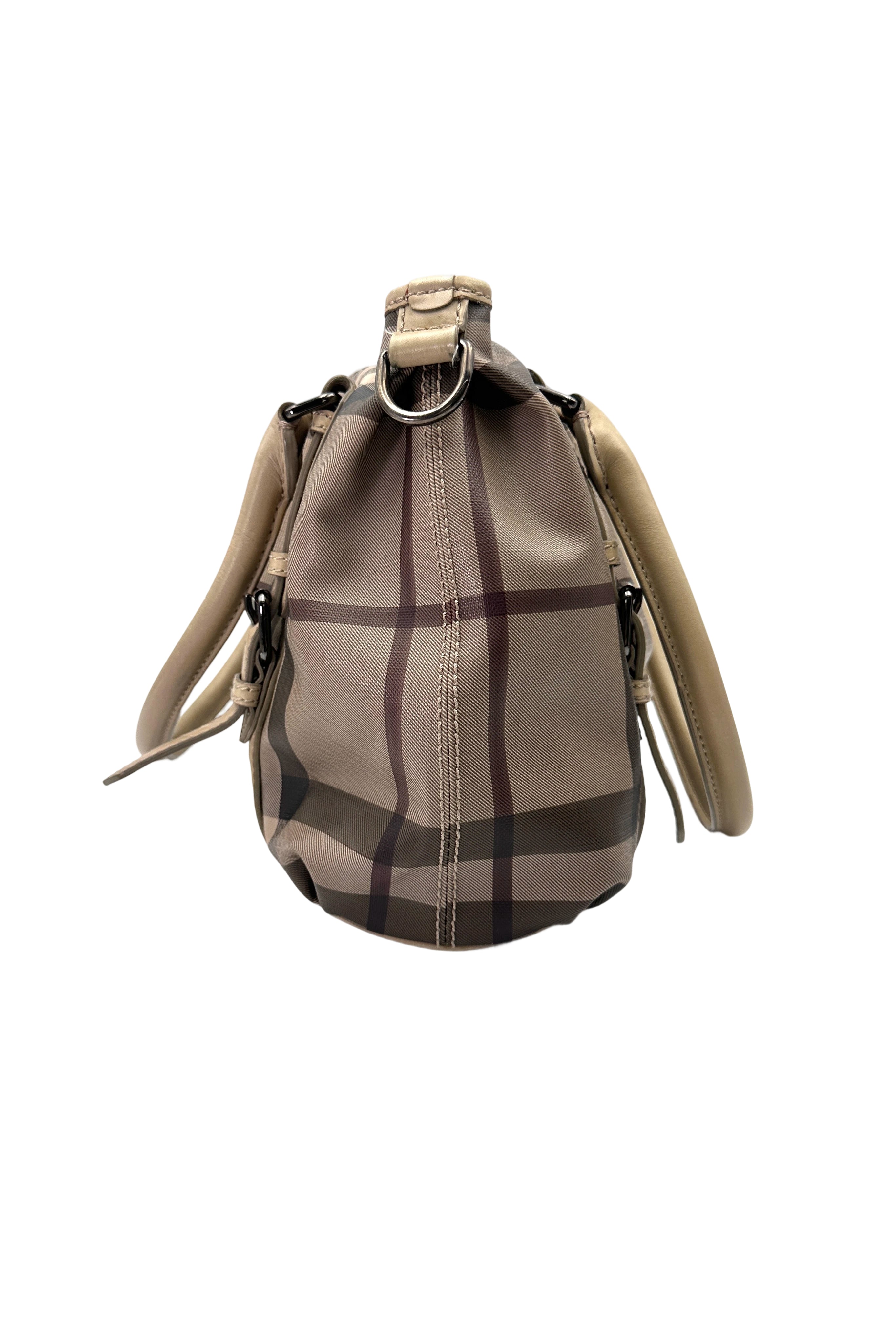 Burberry Smoked Check Coated Canvas Bucket Bag BR60
