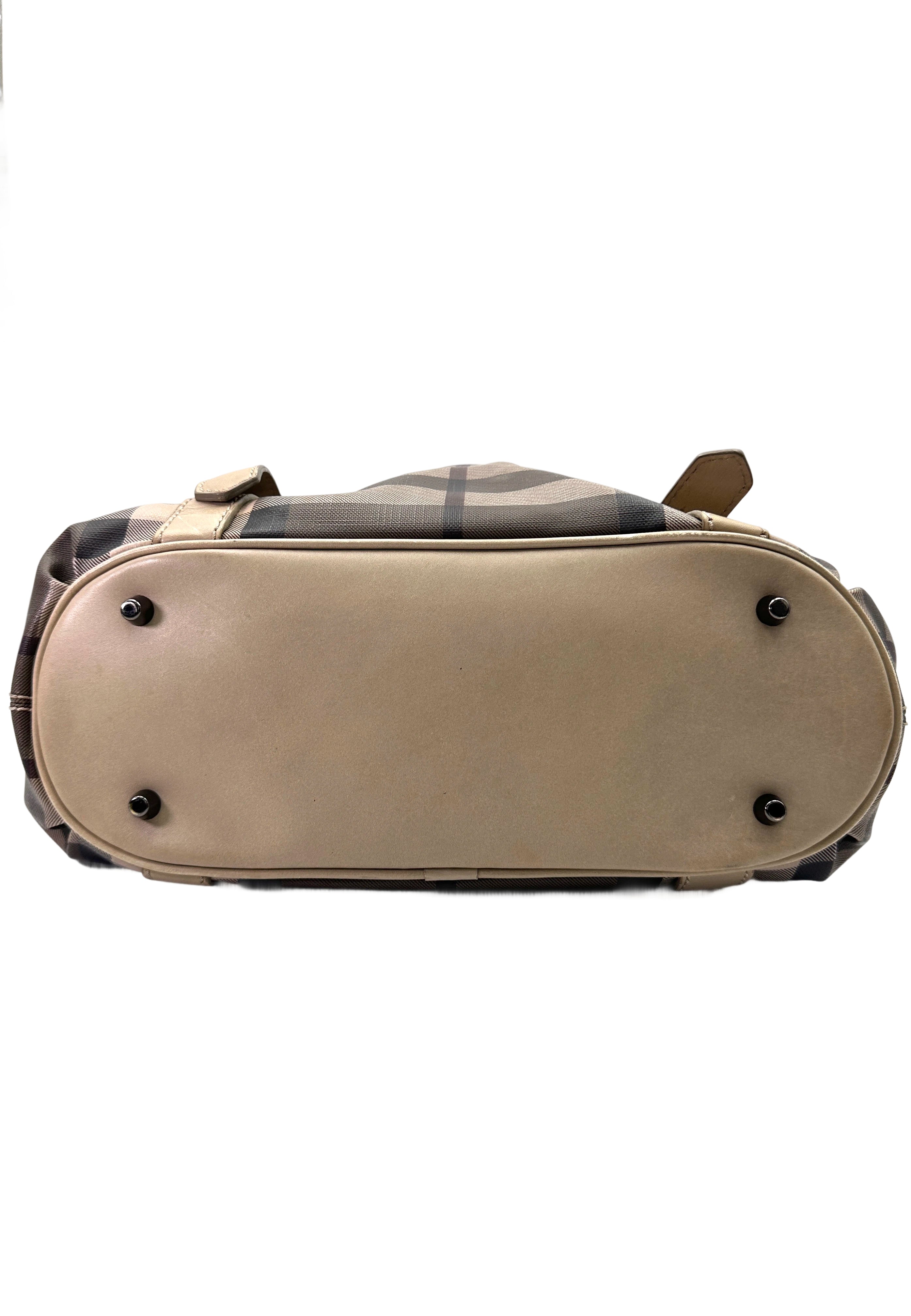 Burberry Smoked Check Coated Canvas Bucket Bag BR60