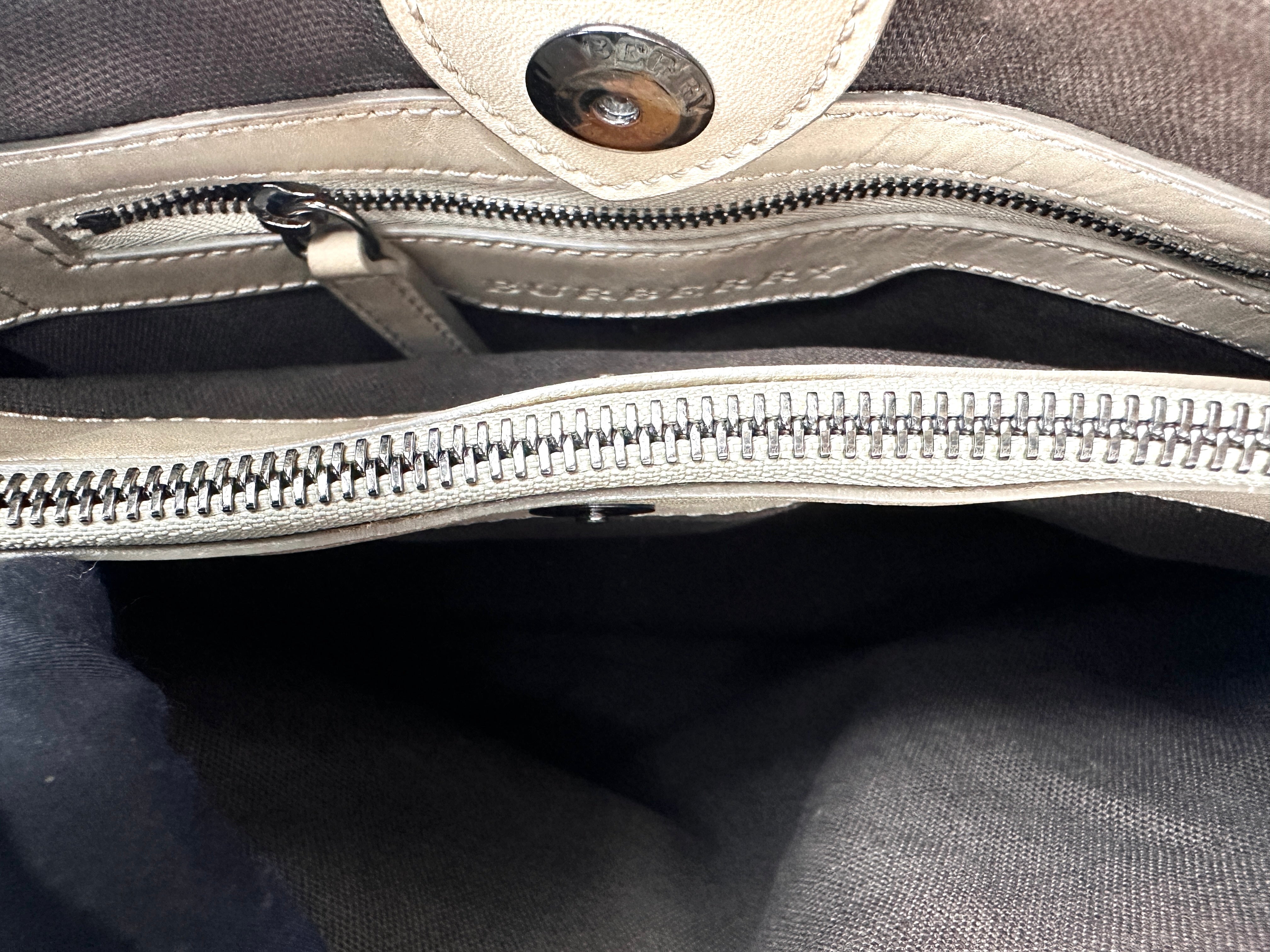Burberry Smoked Check Coated Canvas Bucket Bag BR60