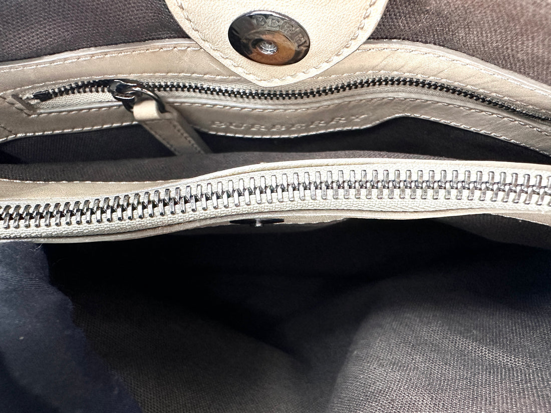 Burberry Smoked Check Coated Canvas Bucket Bag BR60