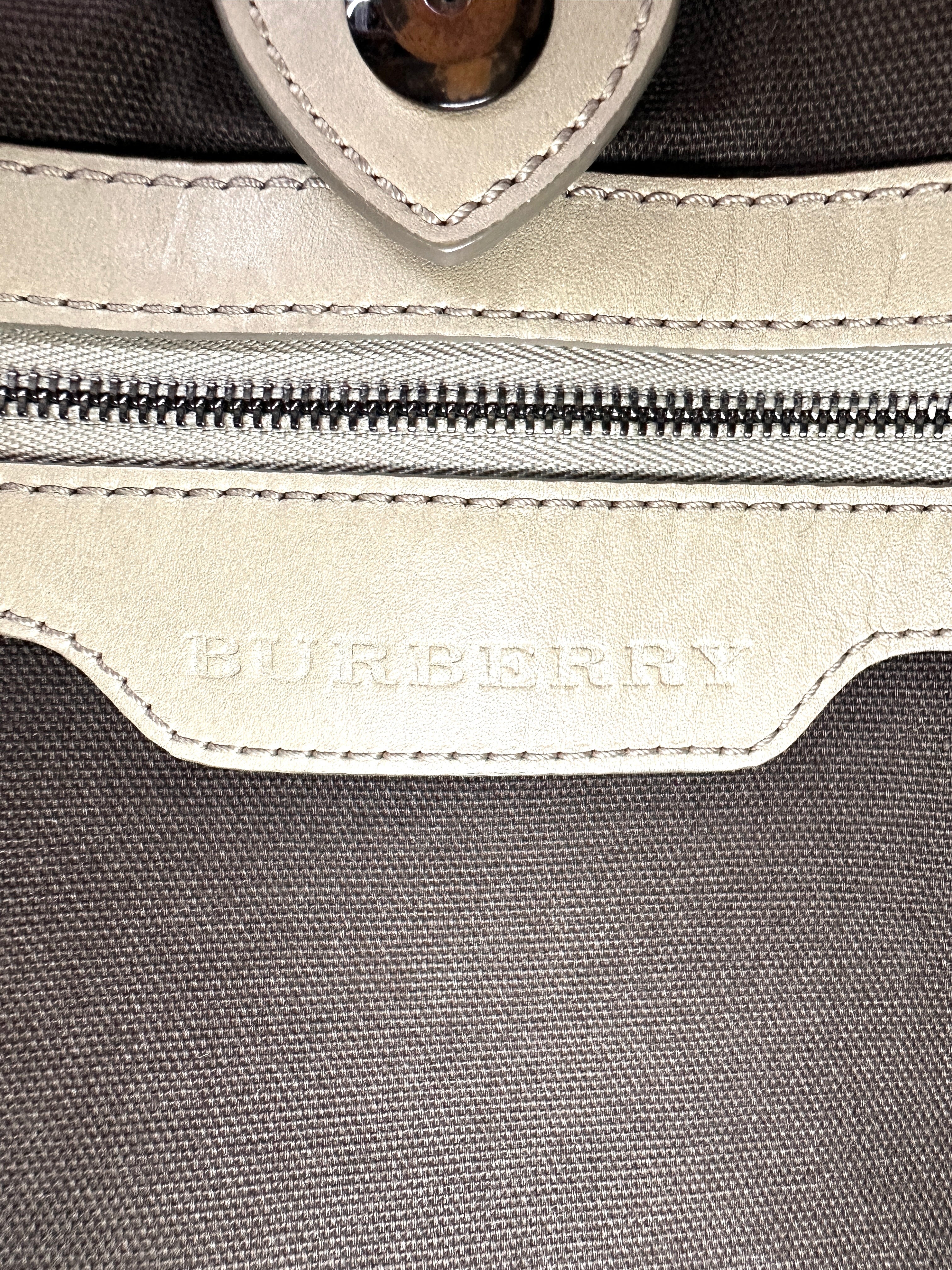 Burberry Smoked Check Coated Canvas Bucket Bag BR60
