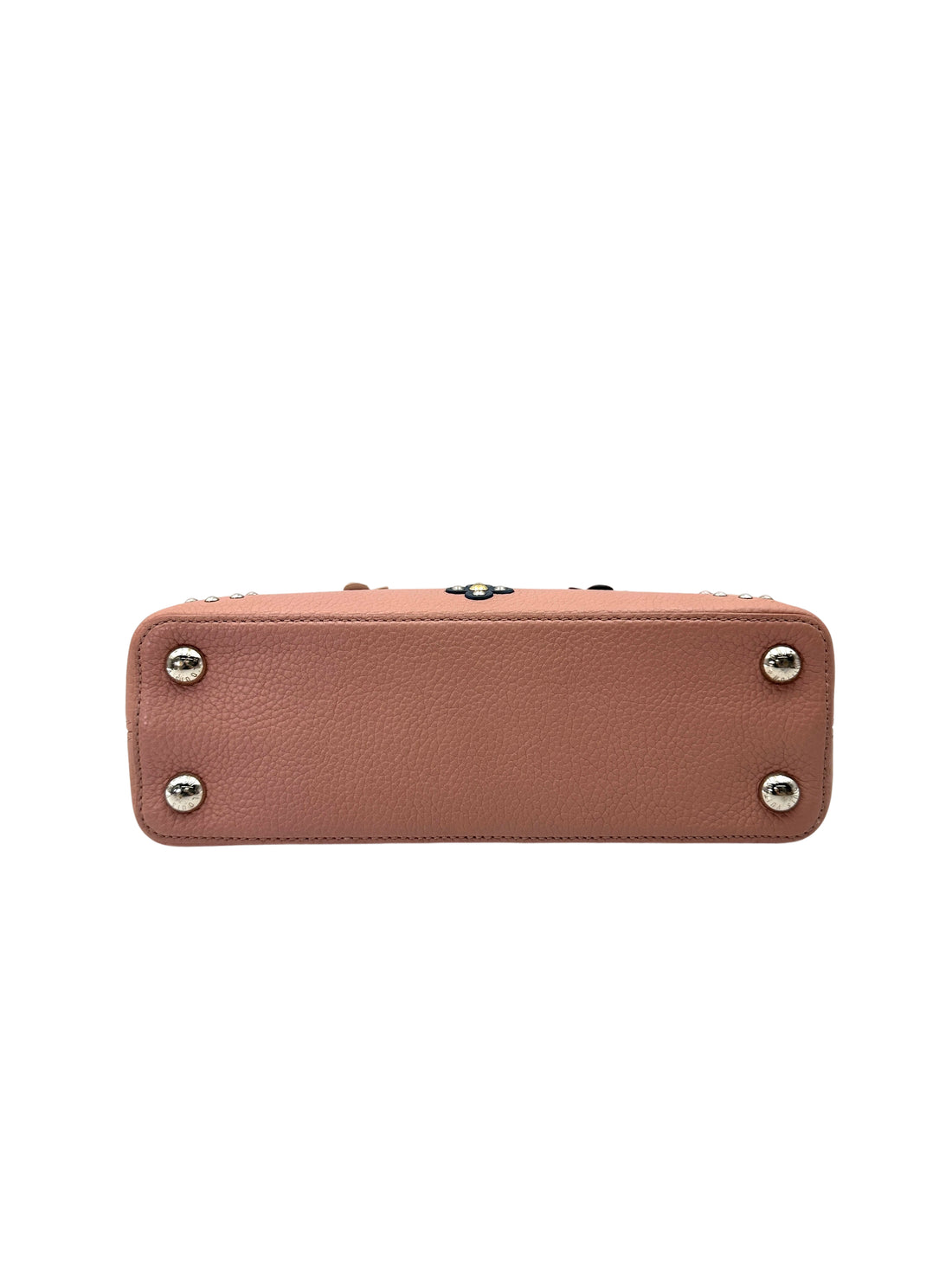 Louis Vuitton Capucines Pink Leather Mechanical Flowers Handle Bag LV2813