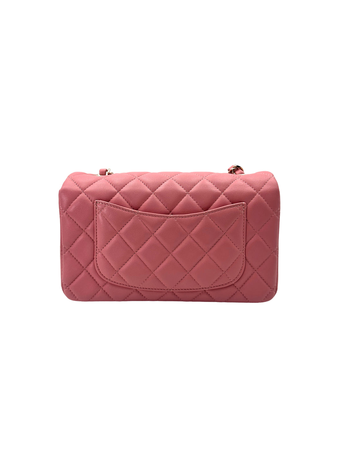 Chanel 17S Classic Flap Pink Quilted Leather Flap Bag With Gold Buckle(24***32) IRIS231
