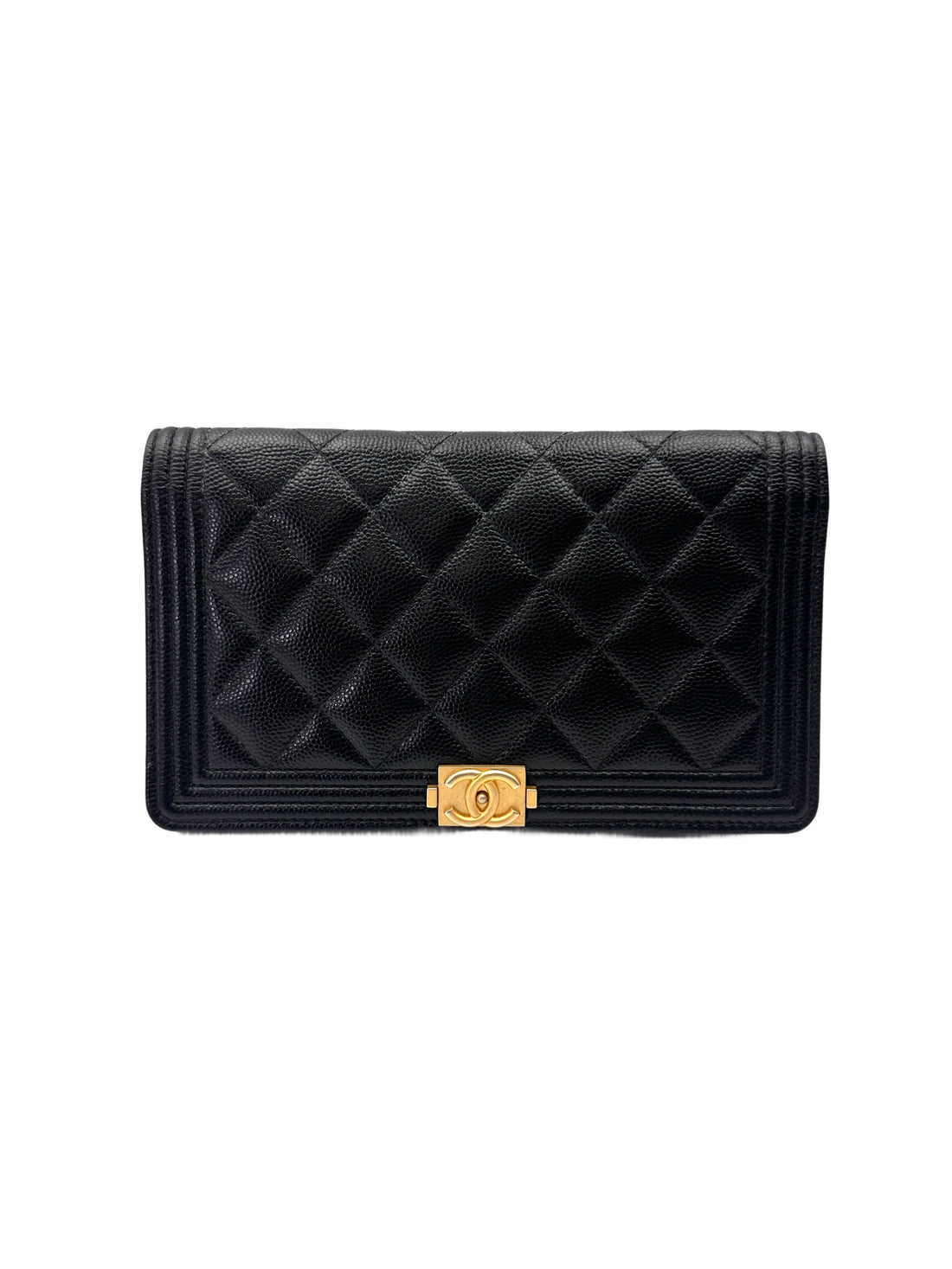 Chanel LeBoy Black Quilted Leather Wallet On Chain(25***61) CC2006