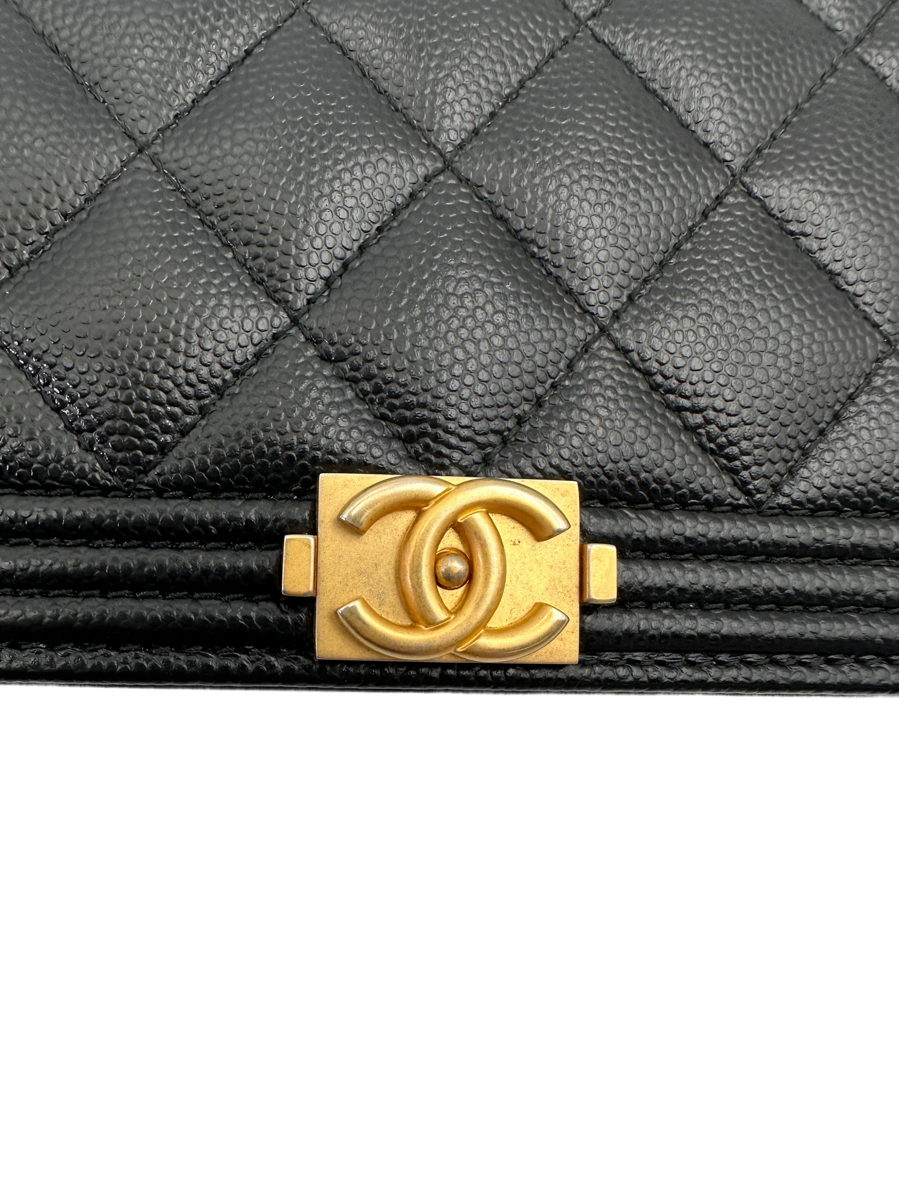 Chanel LeBoy Black Quilted Leather Wallet On Chain(25***61) CC2006