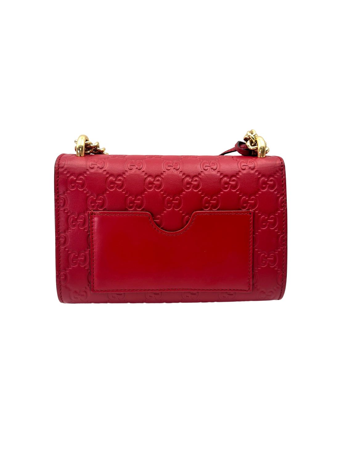 Gucci Padlock Red Guccissima Leather Shoulder Bag GG1090