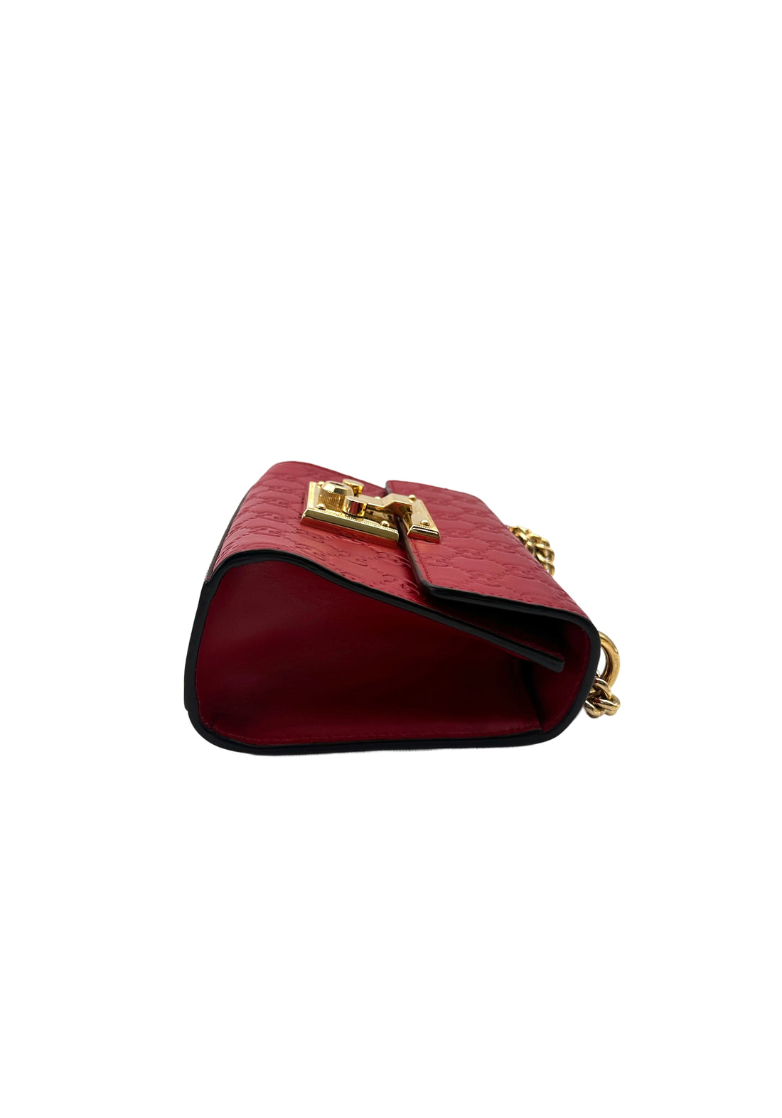 Gucci Padlock Red Guccissima Leather Shoulder Bag GG1090